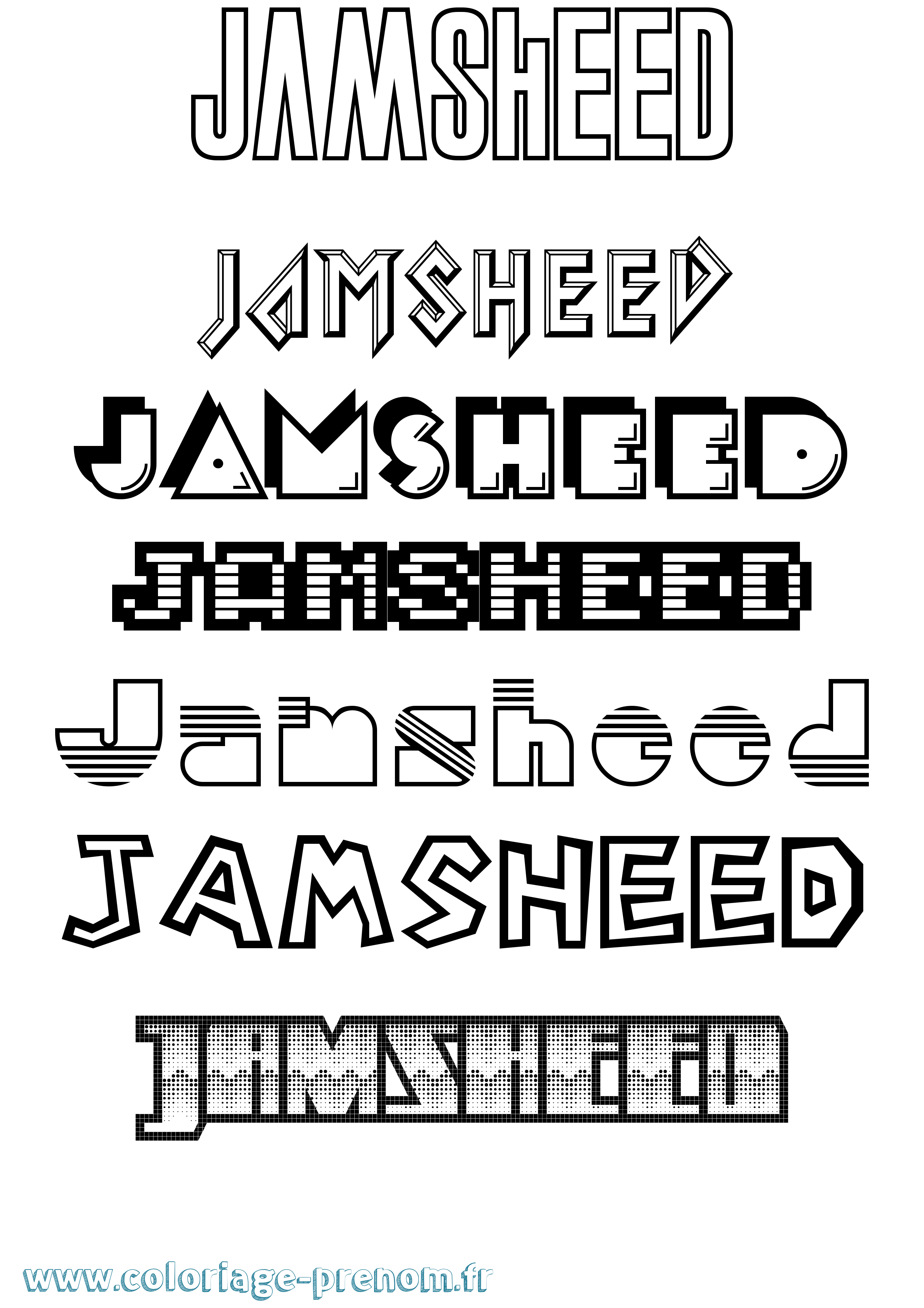 Coloriage Jamsheed Jeux Vidéos Coloriage prénom Jamsheed Jeux Vidéos