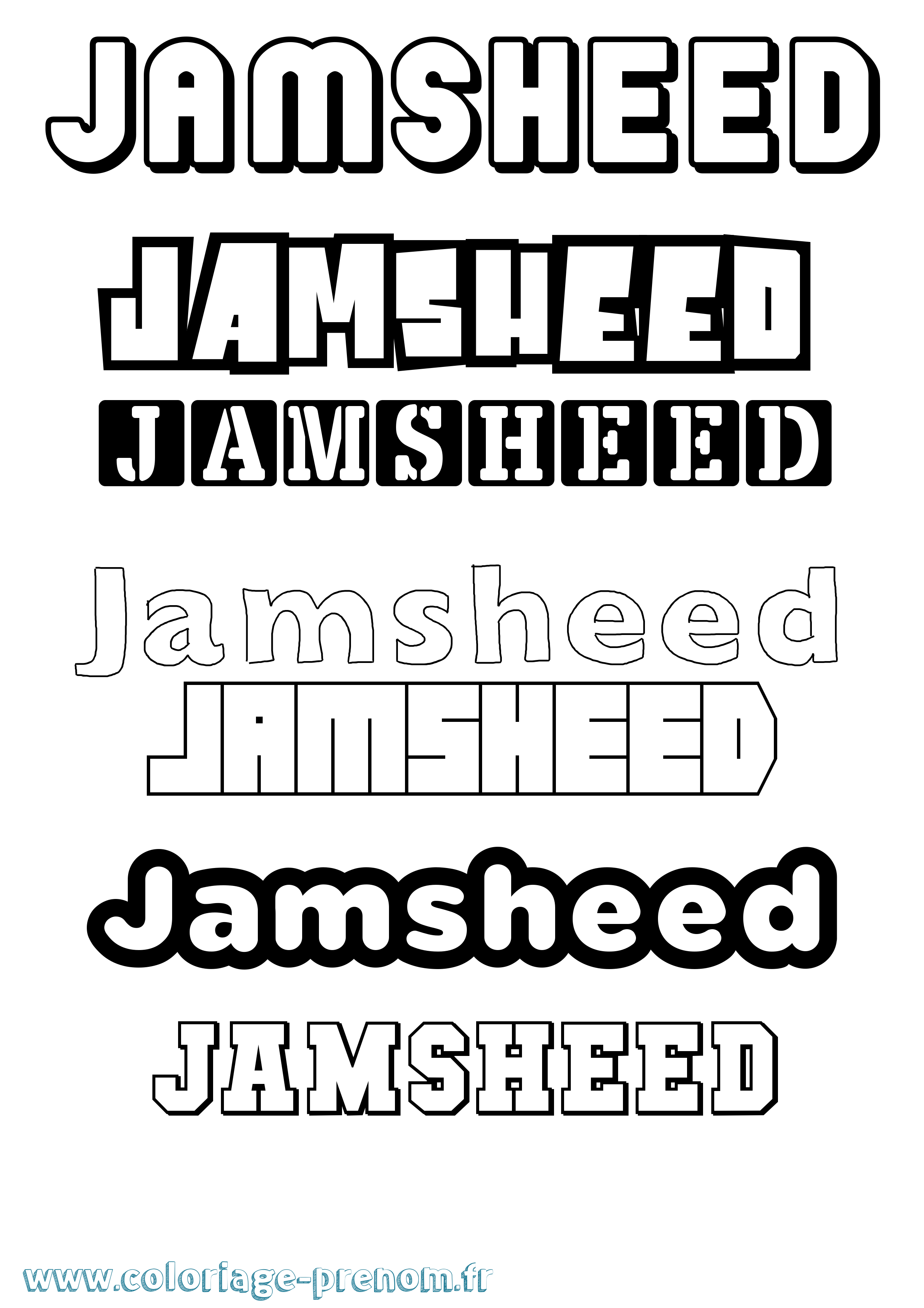 Coloriage Jamsheed Simple Coloriage prénom Jamsheed Simple