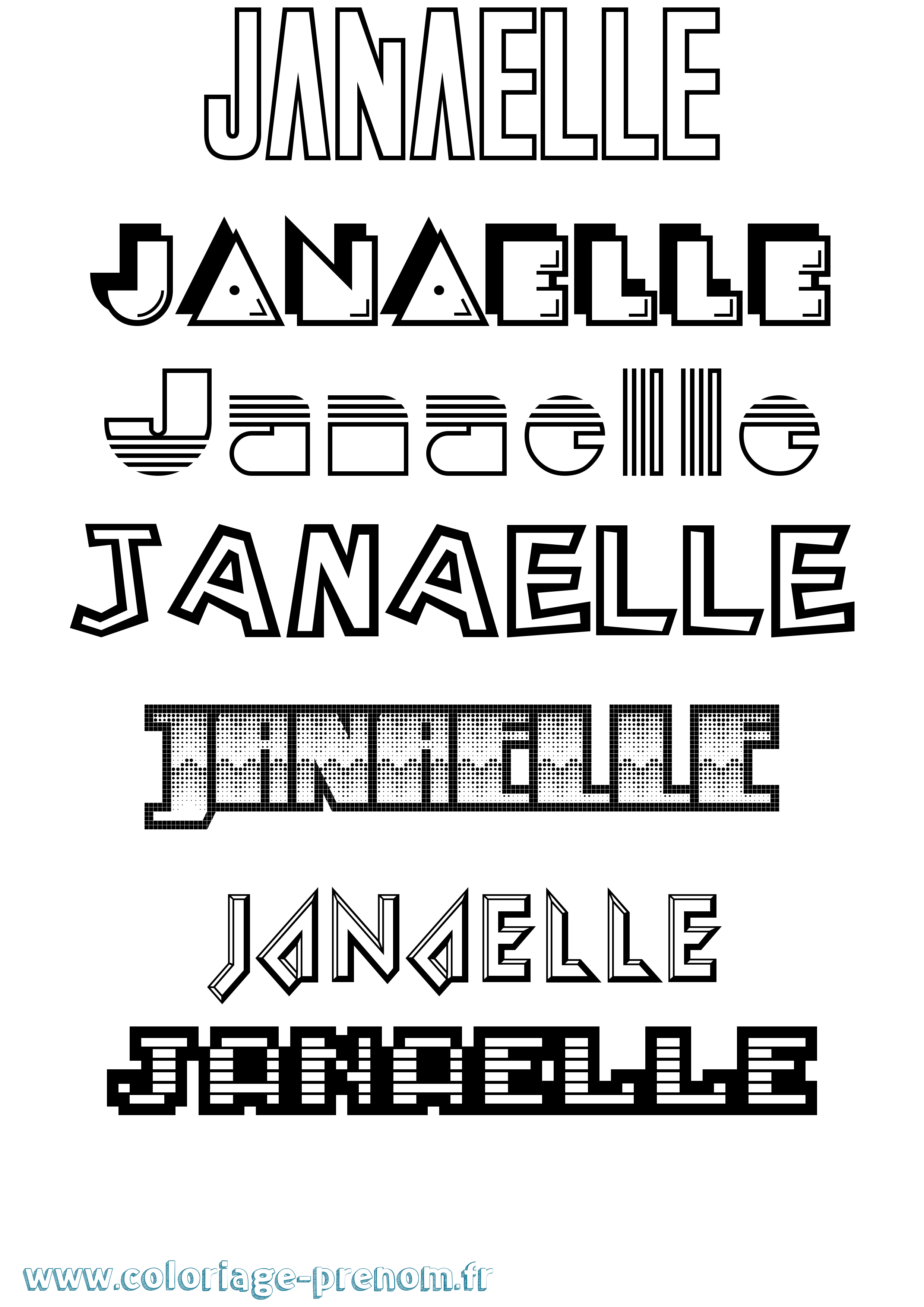 Coloriage Janaelle Jeux Vidéos Coloriage prénom Janaelle Jeux Vidéos