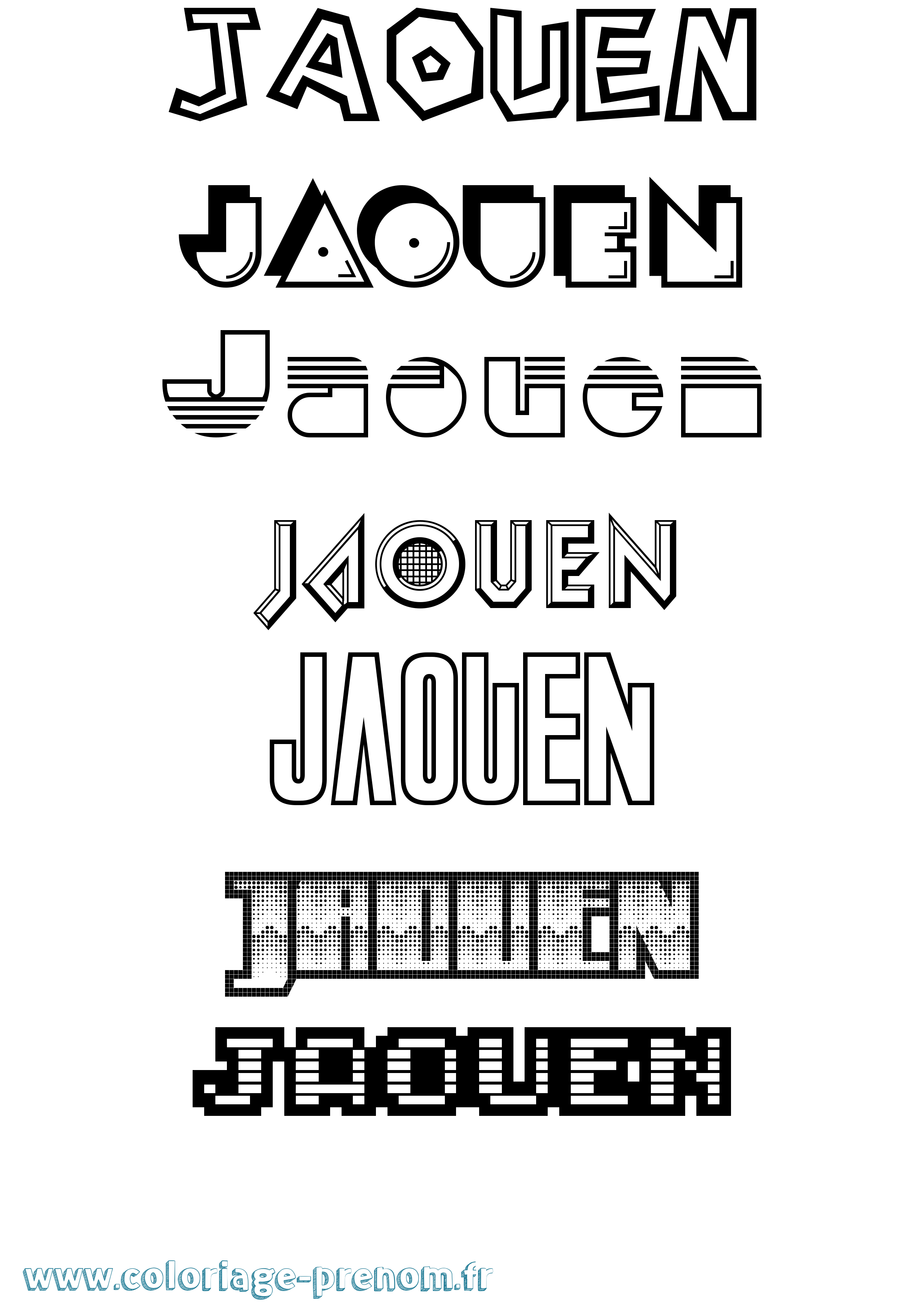 Coloriage Jaouen Jeux Vidéos Coloriage prénom Jaouen Jeux Vidéos
