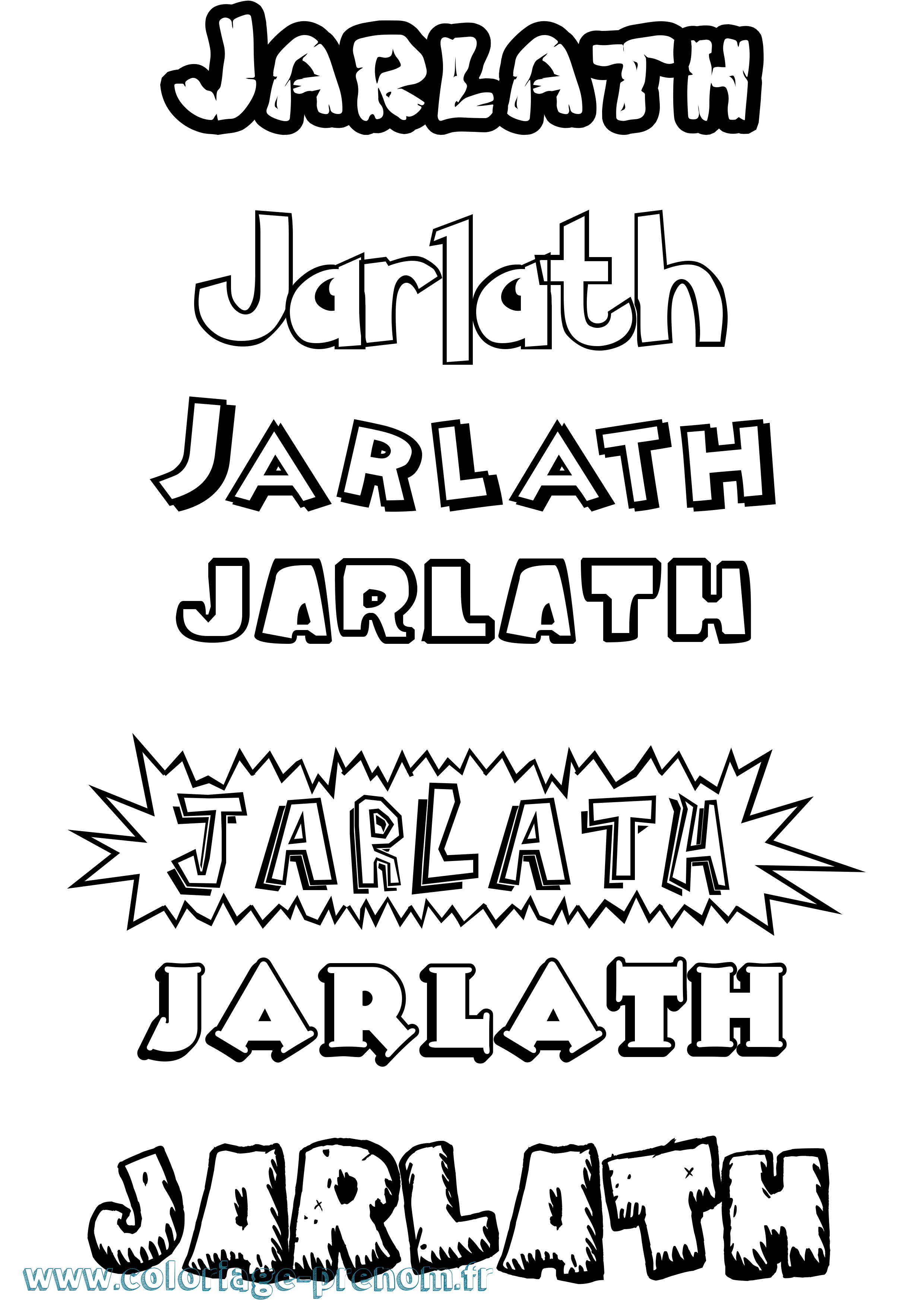 Coloriage Jarlath Dessin Animé Coloriage prénom Jarlath Dessin Animé