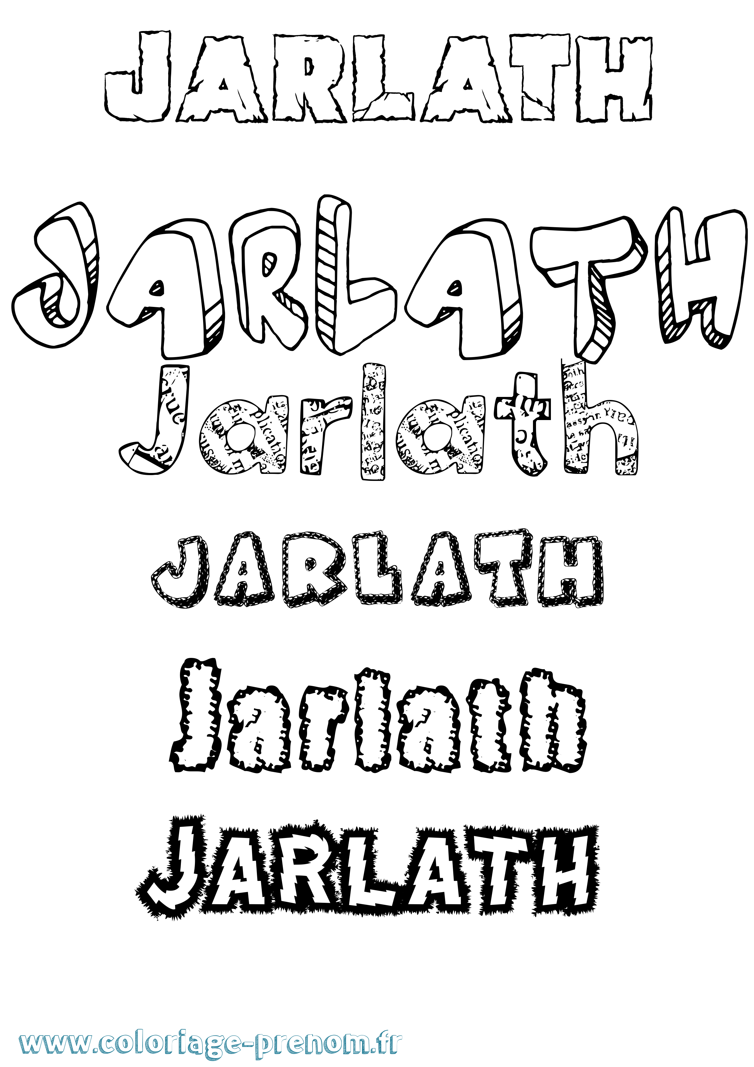 Coloriage Jarlath Destructuré Coloriage prénom Jarlath Destructuré