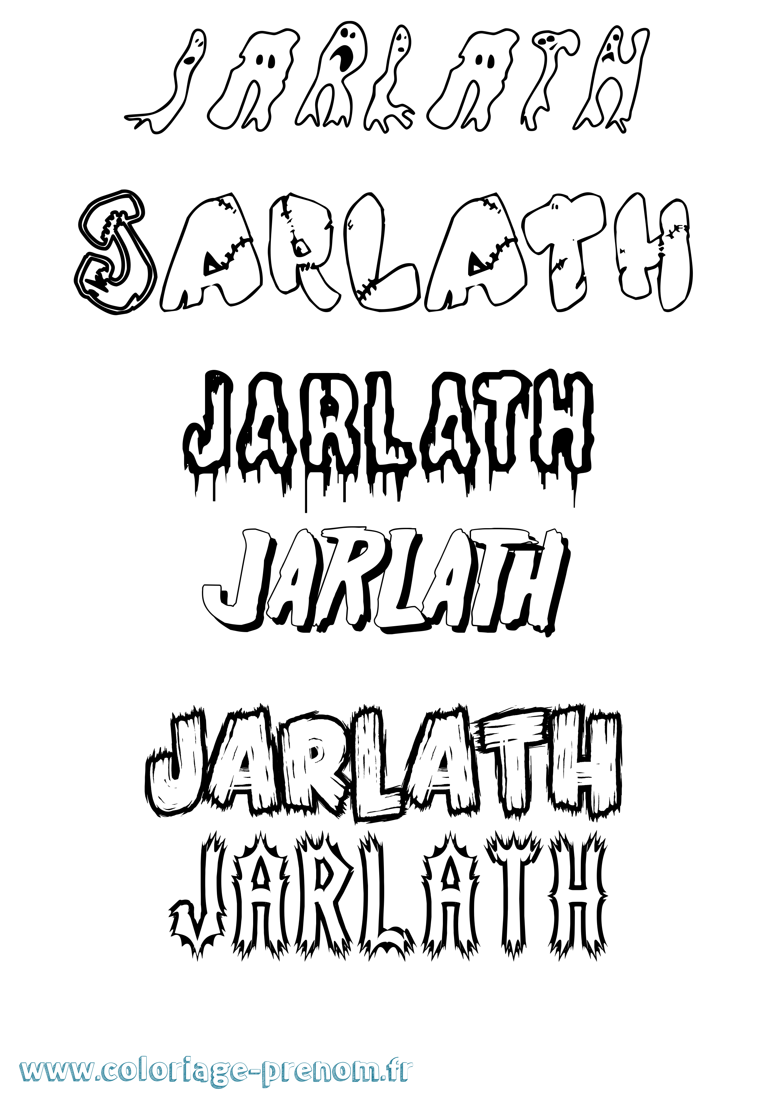 Coloriage Jarlath Frisson Coloriage prénom Jarlath Frisson