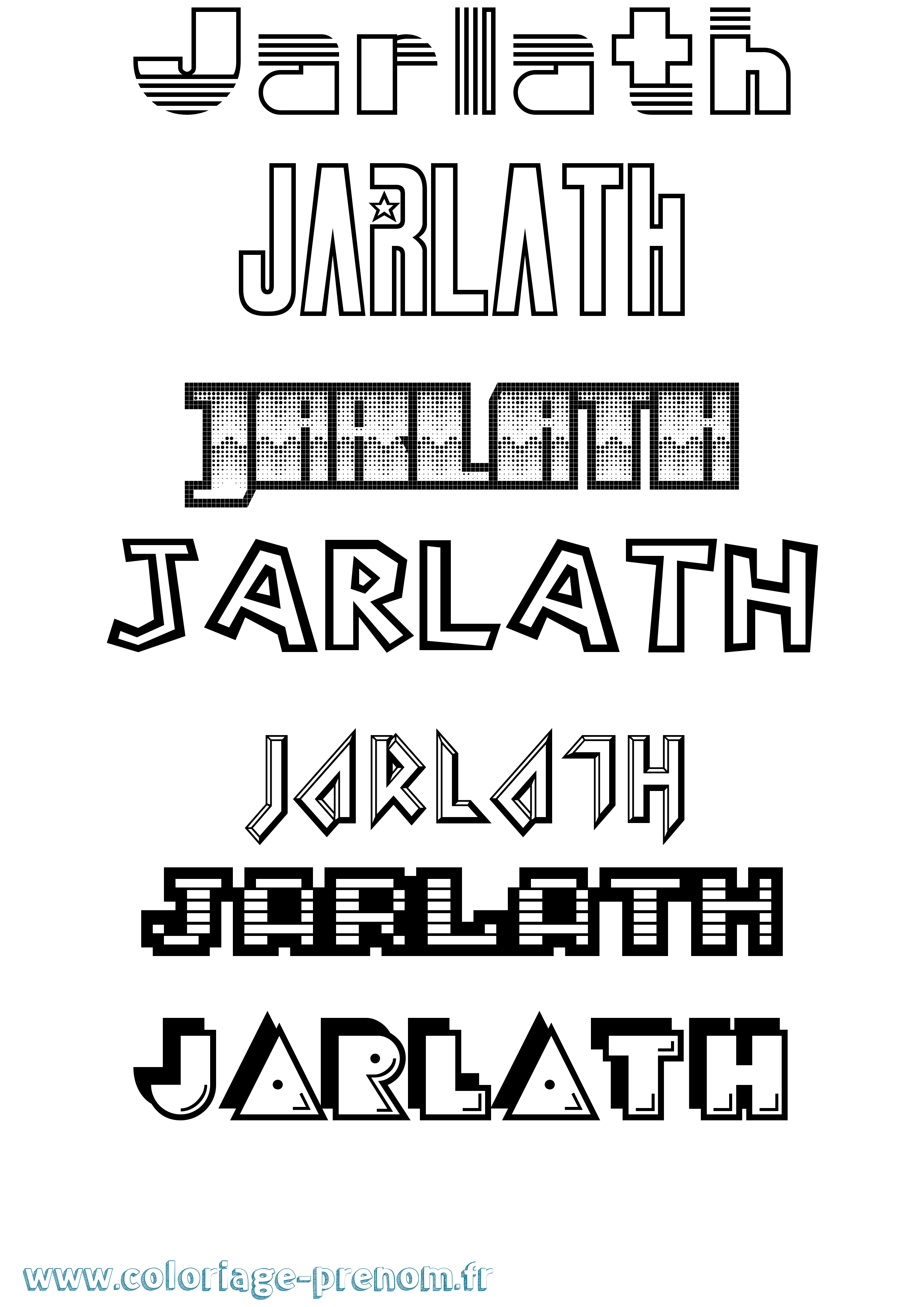 Coloriage Jarlath Jeux Vidéos Coloriage prénom Jarlath Jeux Vidéos