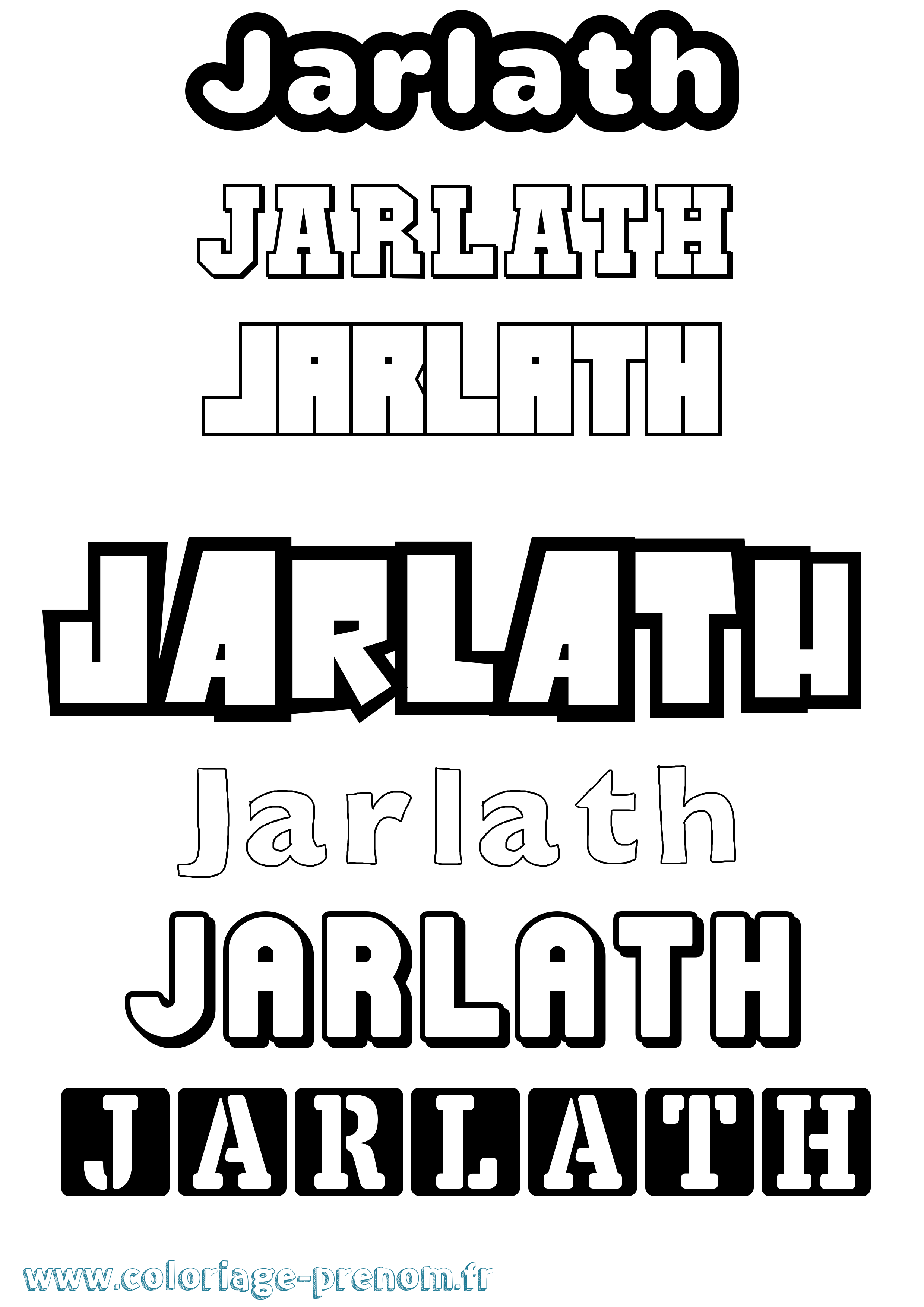 Coloriage Jarlath Simple Coloriage prénom Jarlath Simple