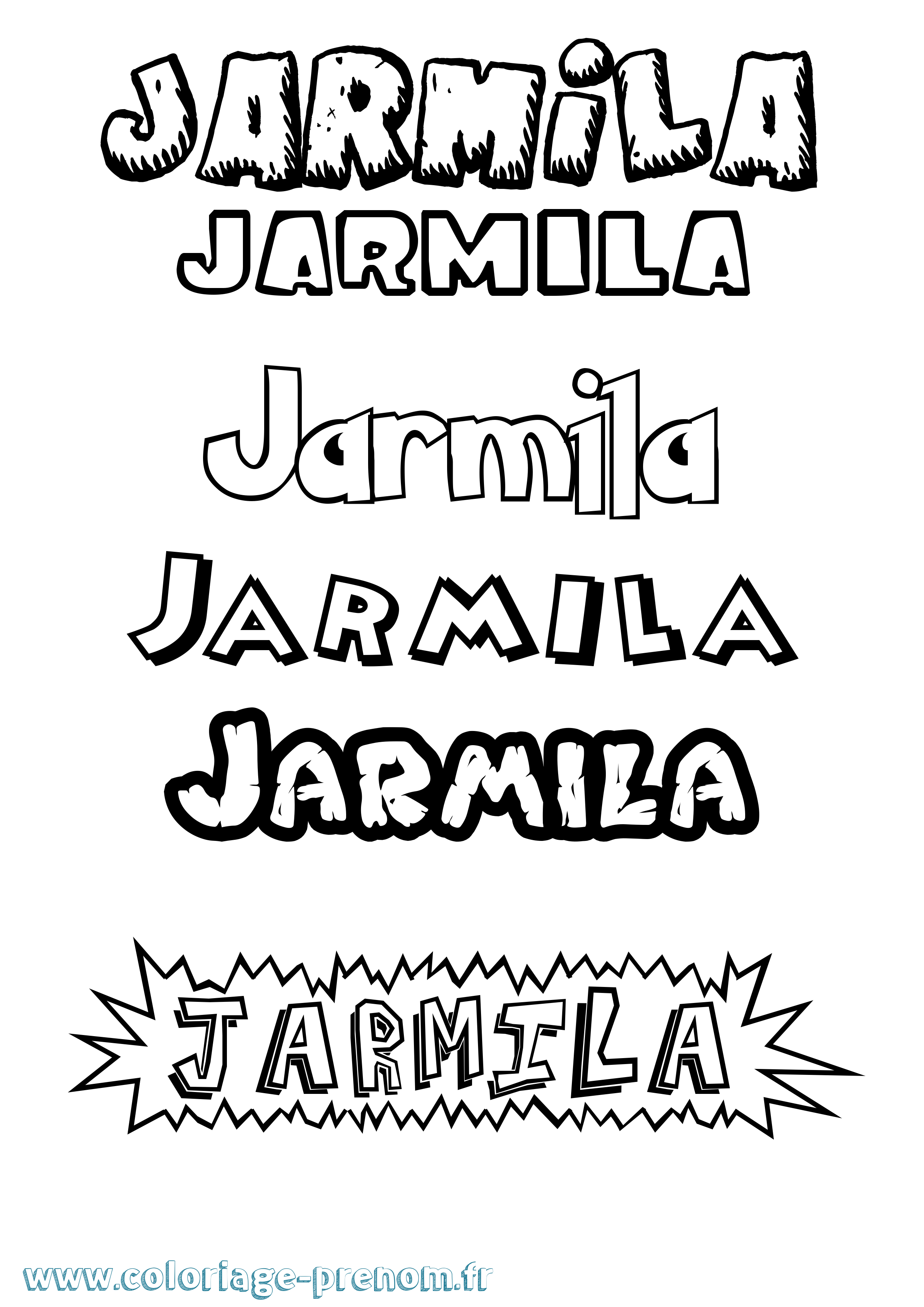 Coloriage Jarmila Dessin Animé Coloriage prénom Jarmila Dessin Animé