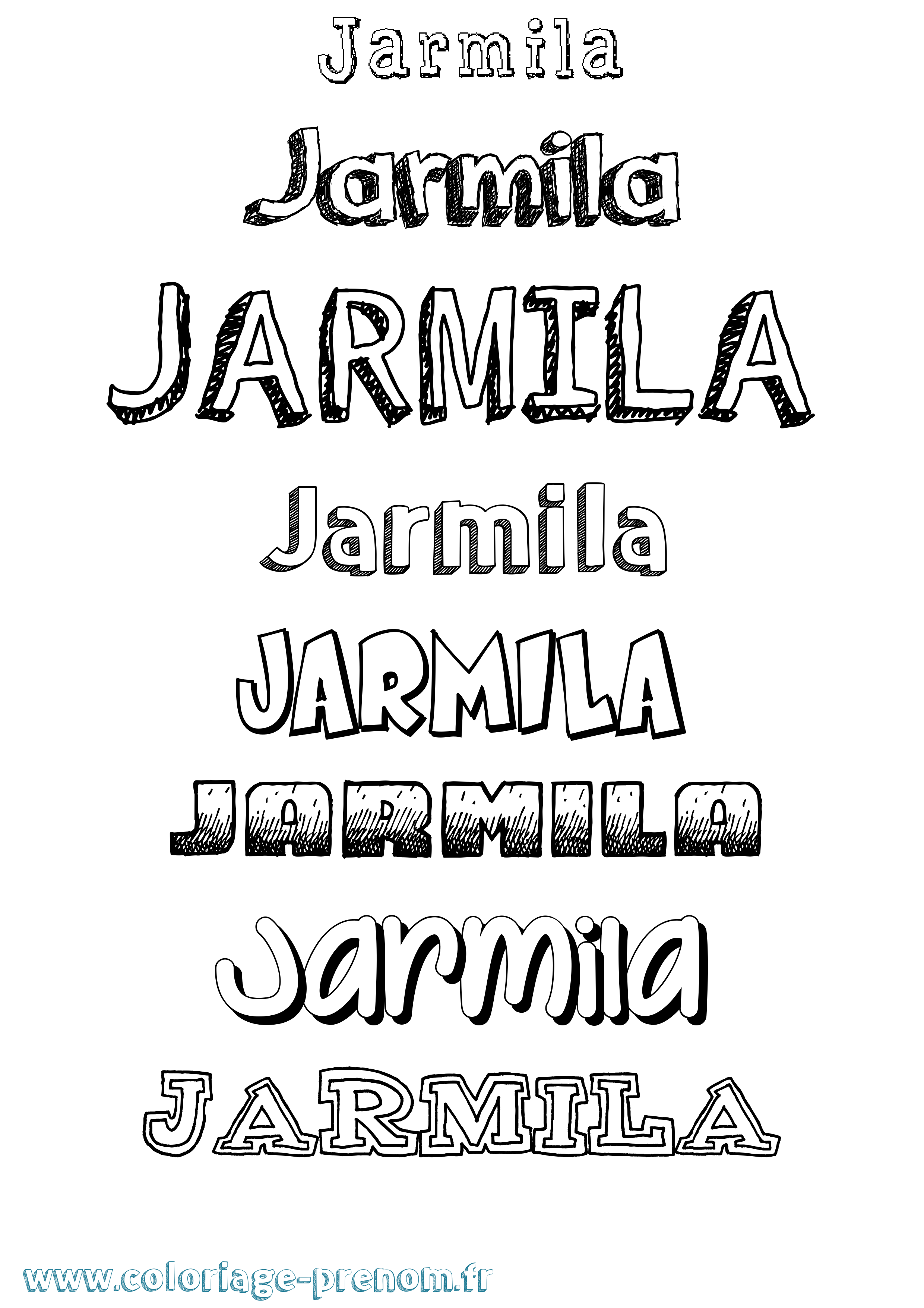 Coloriage Jarmila Dessiné Coloriage prénom Jarmila Dessiné