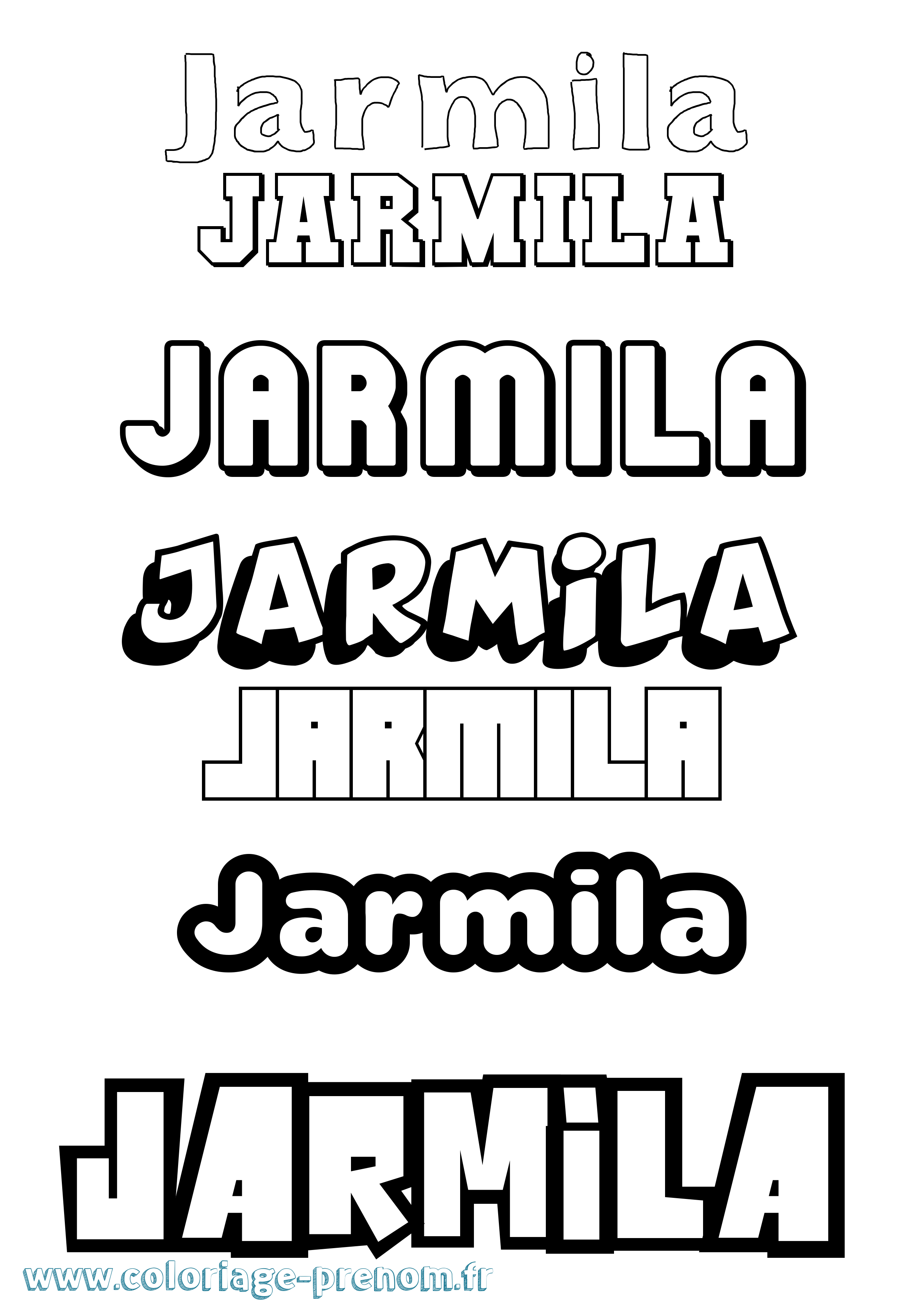 Coloriage Jarmila Simple Coloriage prénom Jarmila Simple