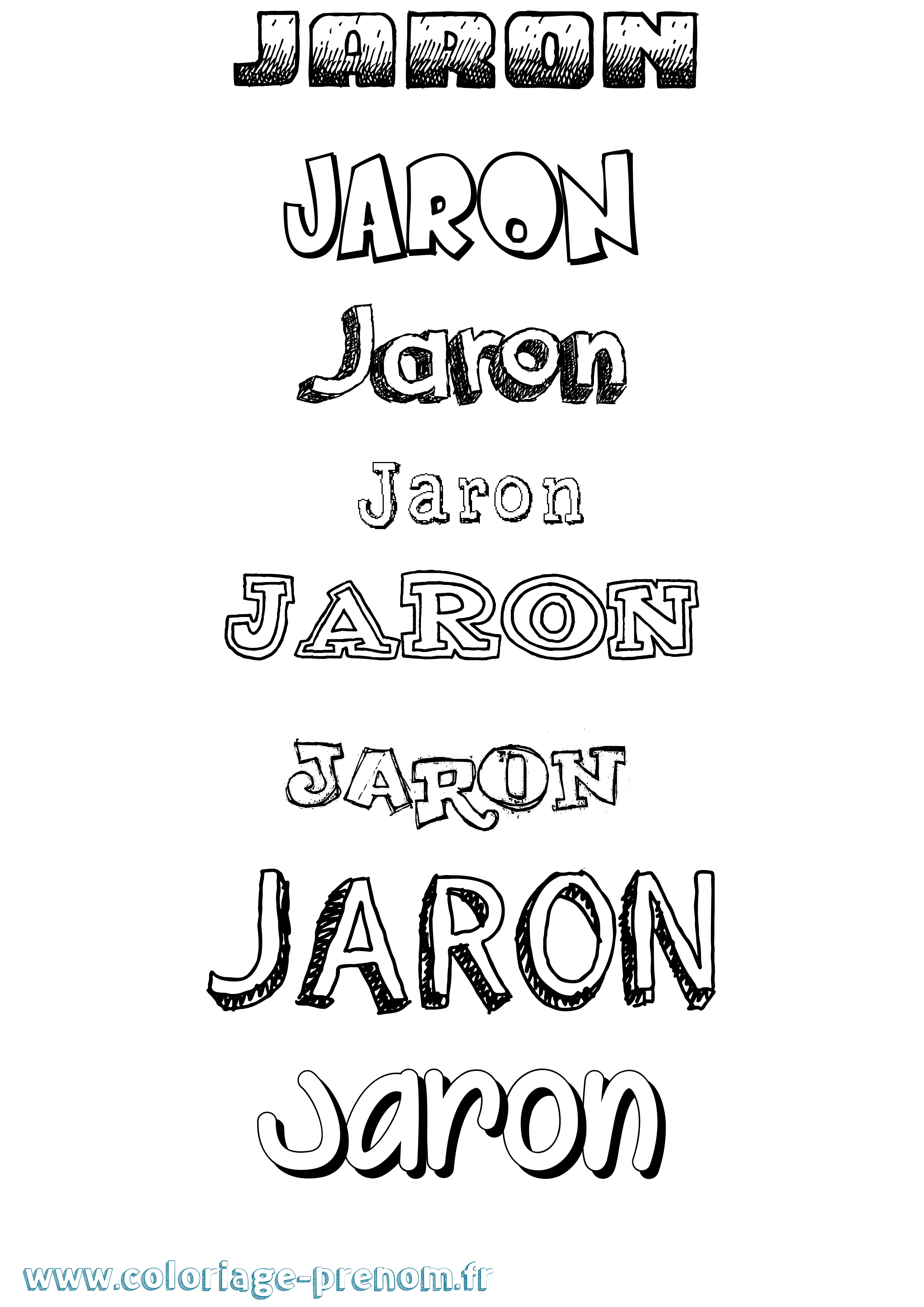 Coloriage Jaron Dessiné Coloriage prénom Jaron Dessiné