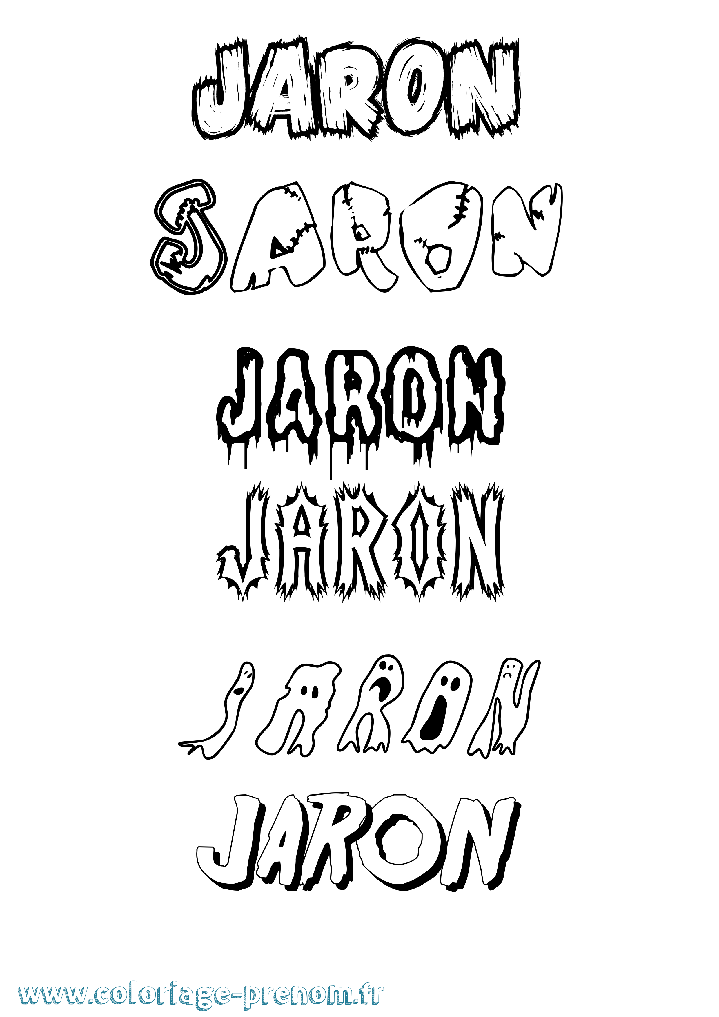 Coloriage Jaron Frisson Coloriage prénom Jaron Frisson