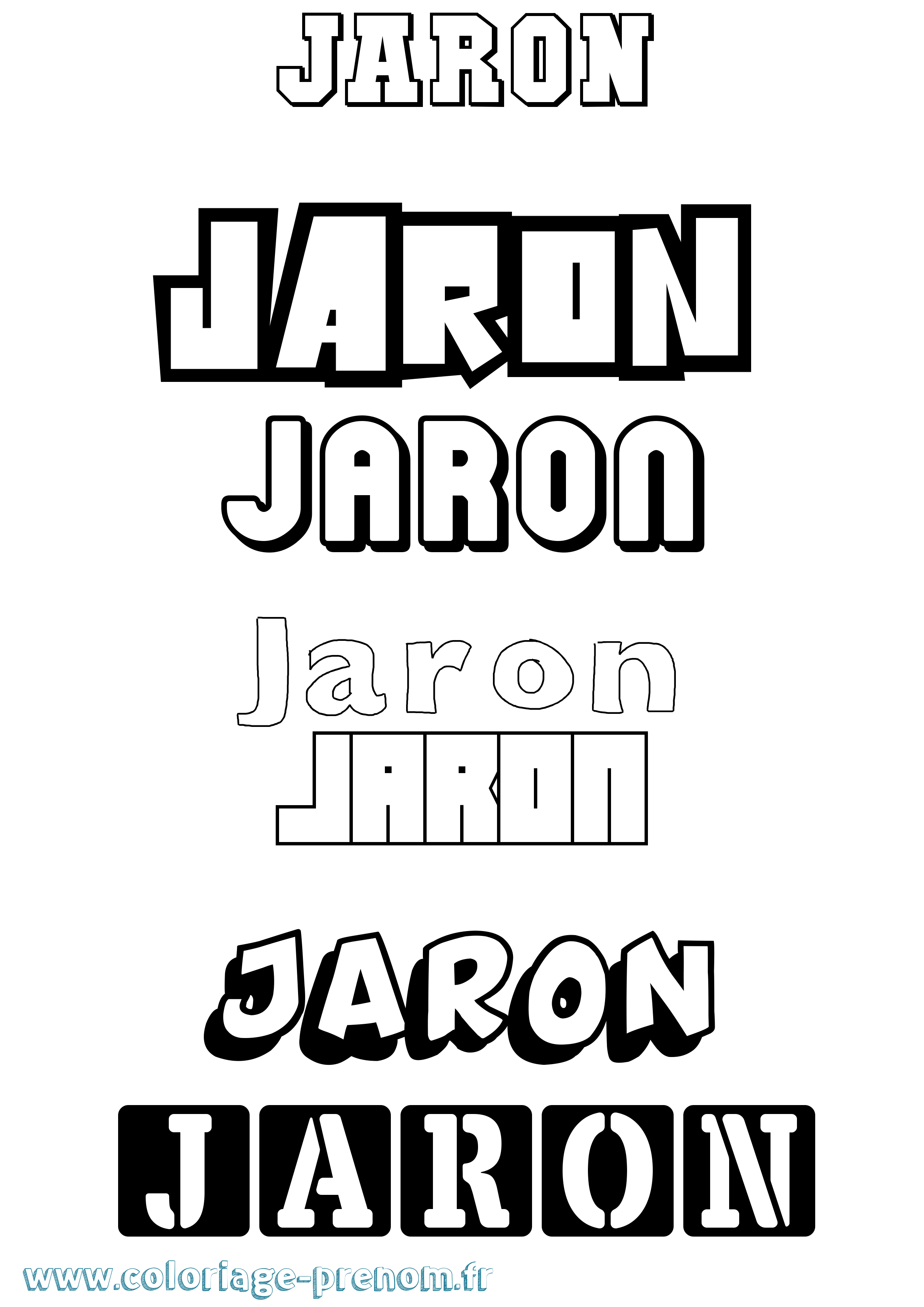 Coloriage Jaron Simple Coloriage prénom Jaron Simple