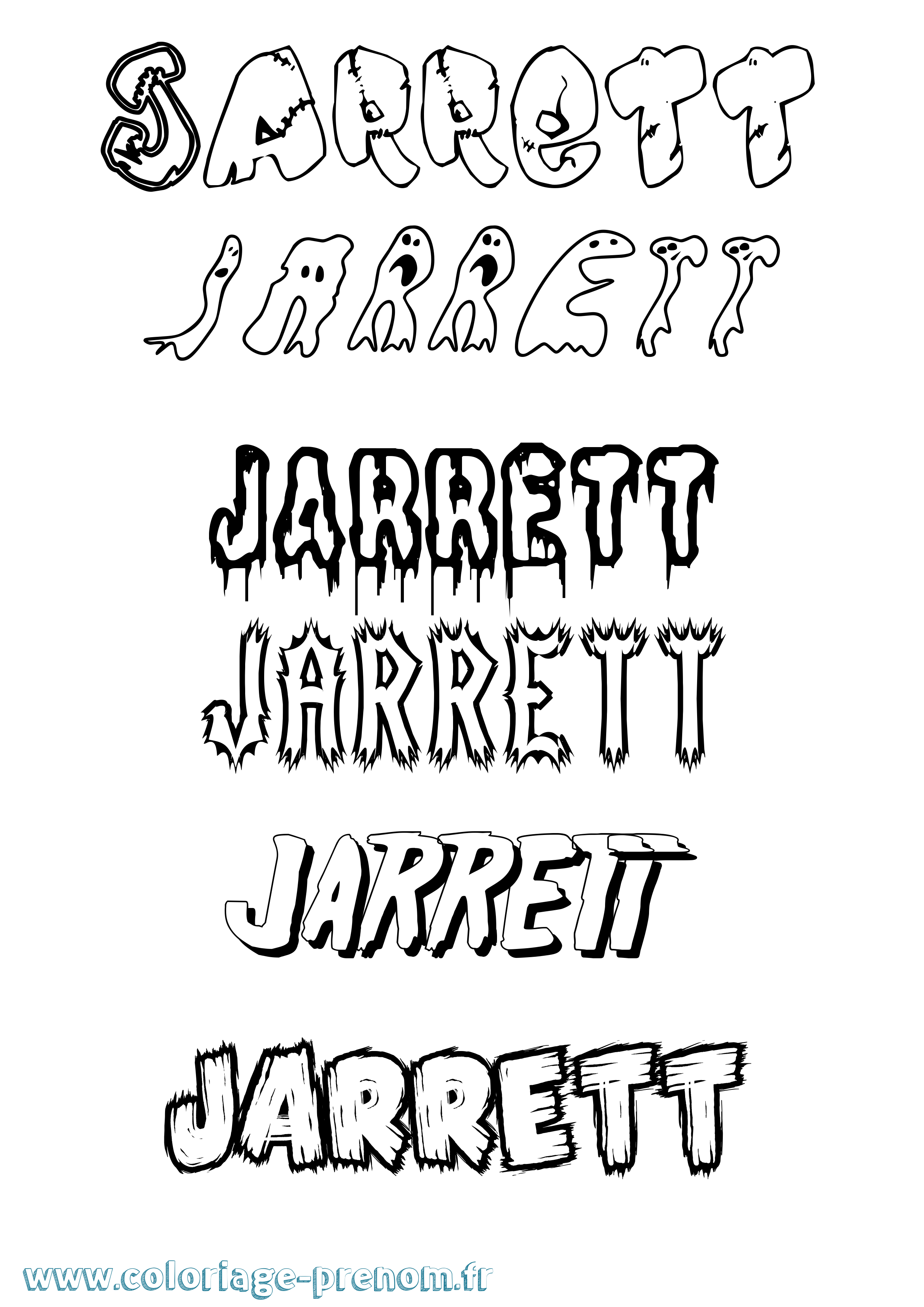Coloriage Jarrett Frisson Coloriage prénom Jarrett Frisson