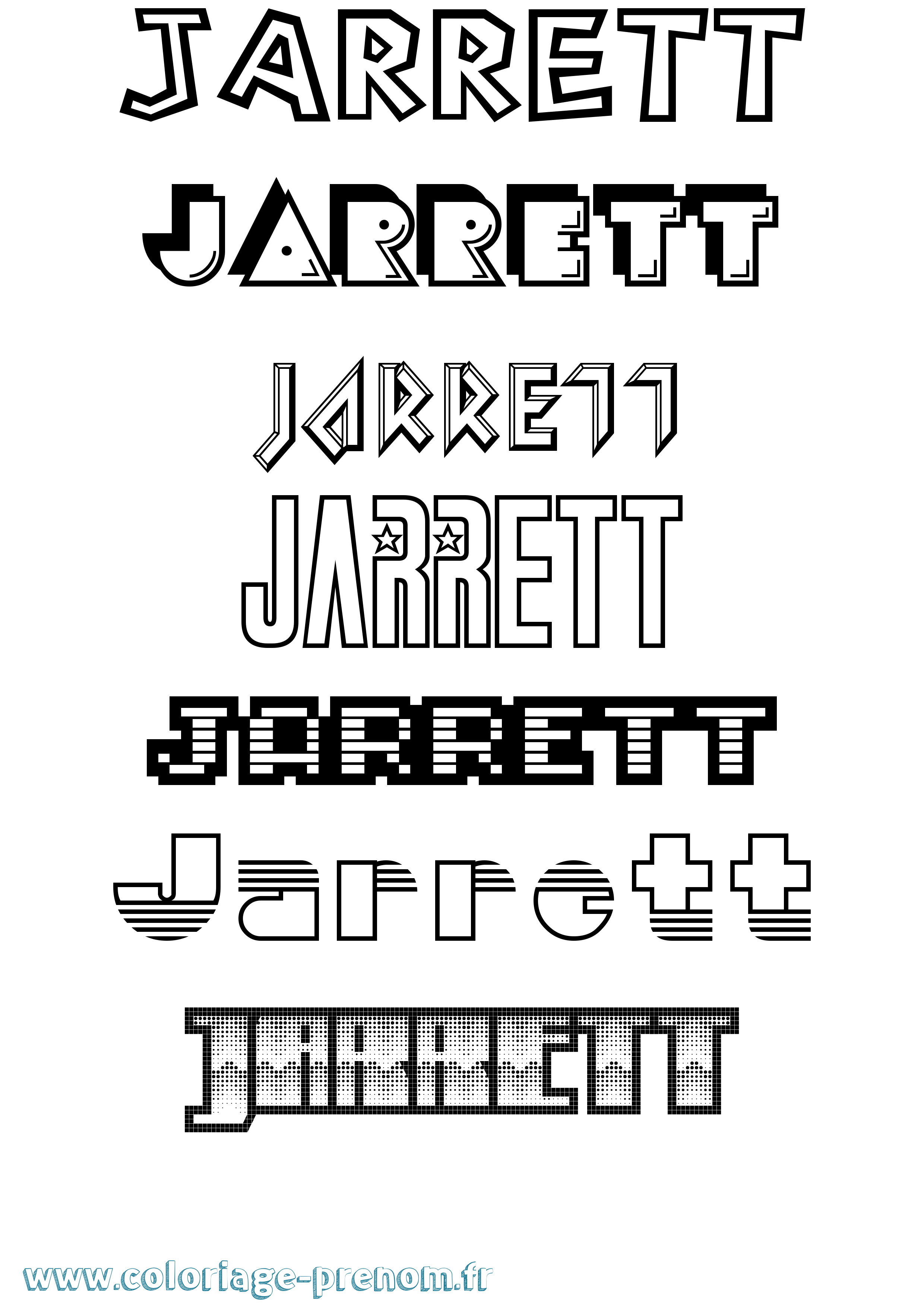 Coloriage Jarrett Jeux Vidéos Coloriage prénom Jarrett Jeux Vidéos