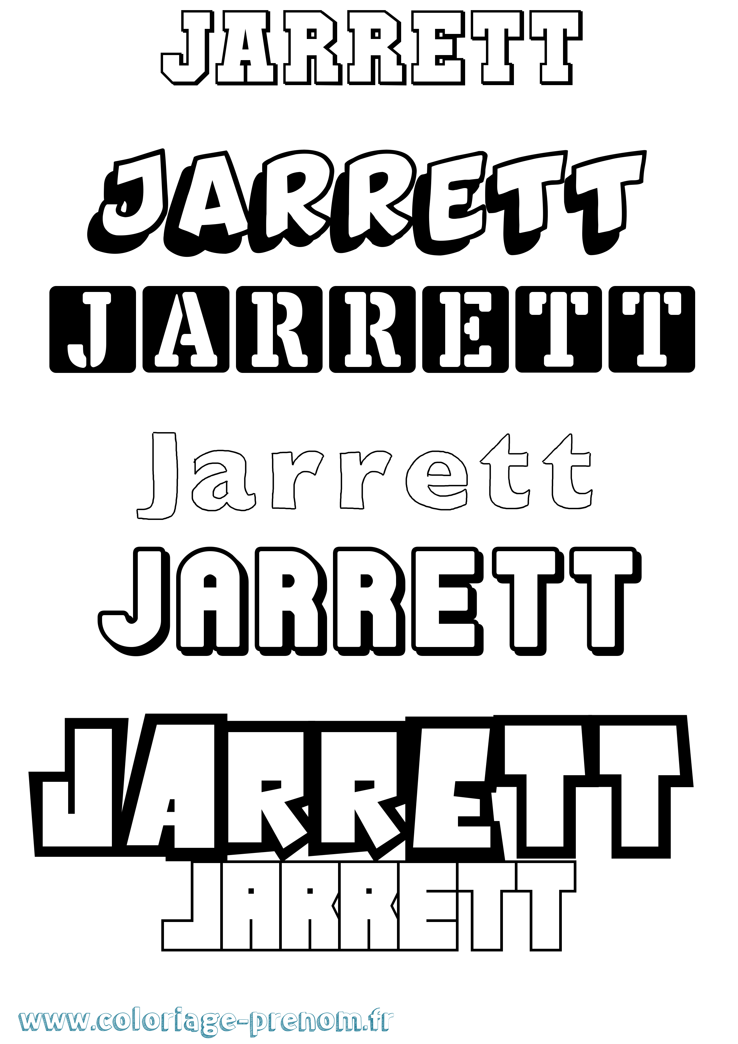 Coloriage Jarrett Simple Coloriage prénom Jarrett Simple