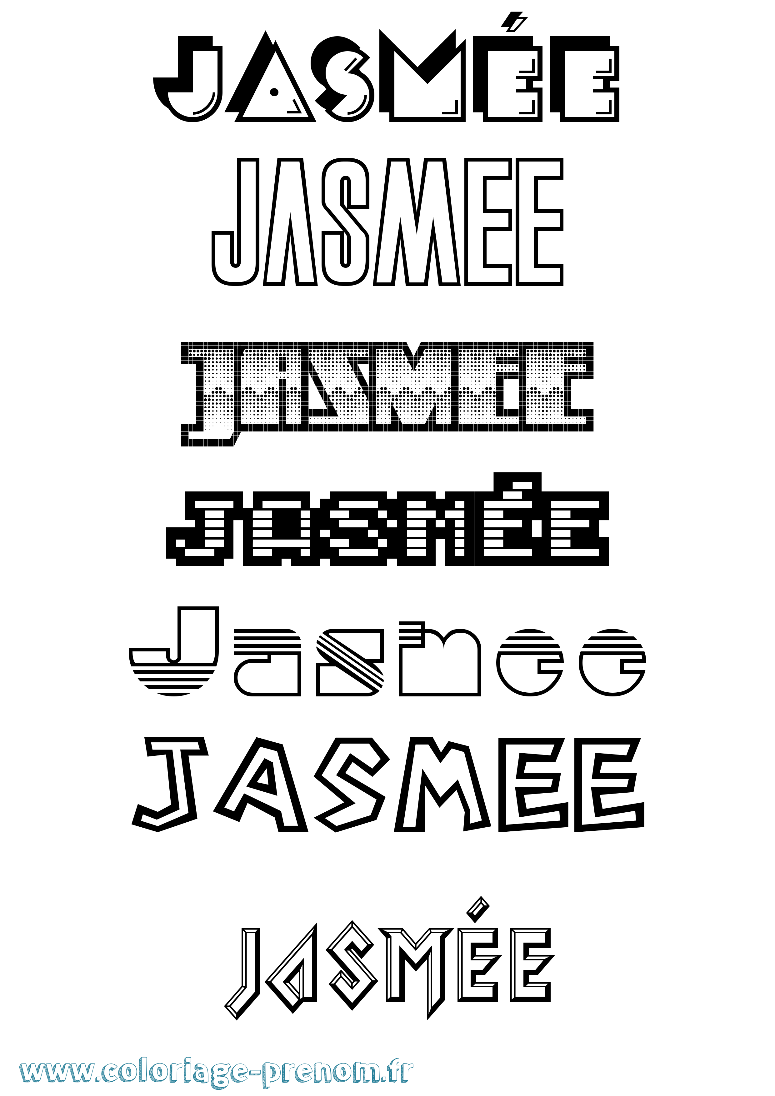Coloriage Jasmée Jeux Vidéos Coloriage prénom Jasmée Jeux Vidéos