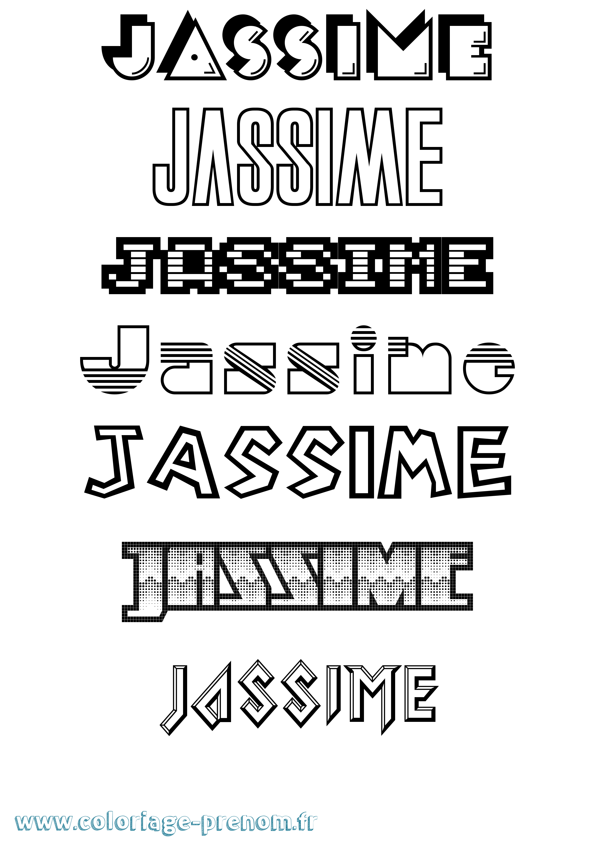 Coloriage Jassime Jeux Vidéos Coloriage prénom Jassime Jeux Vidéos