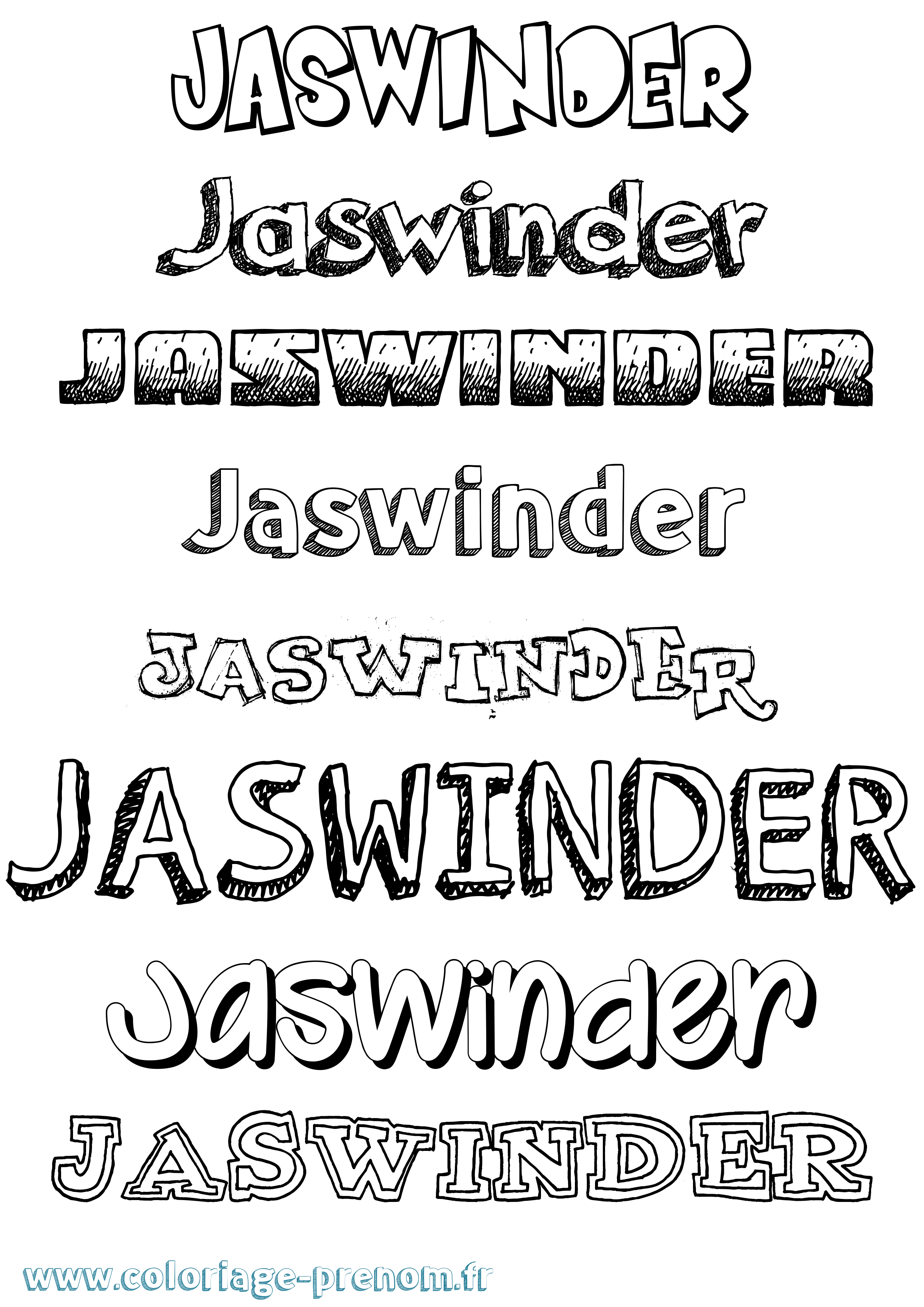 Coloriage Jaswinder Dessiné Coloriage prénom Jaswinder Dessiné