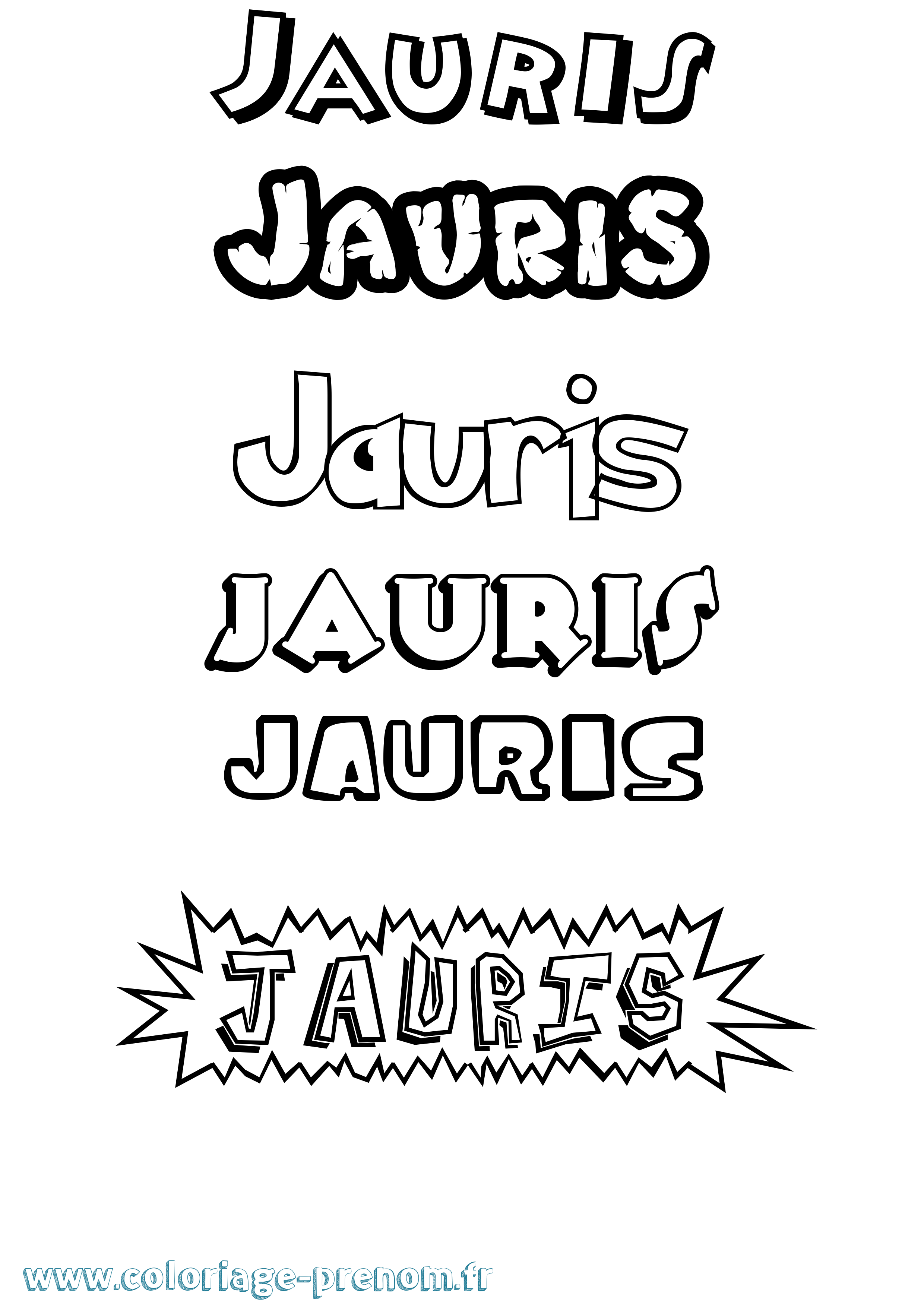 Coloriage Jauris Dessin Animé Coloriage prénom Jauris Dessin Animé