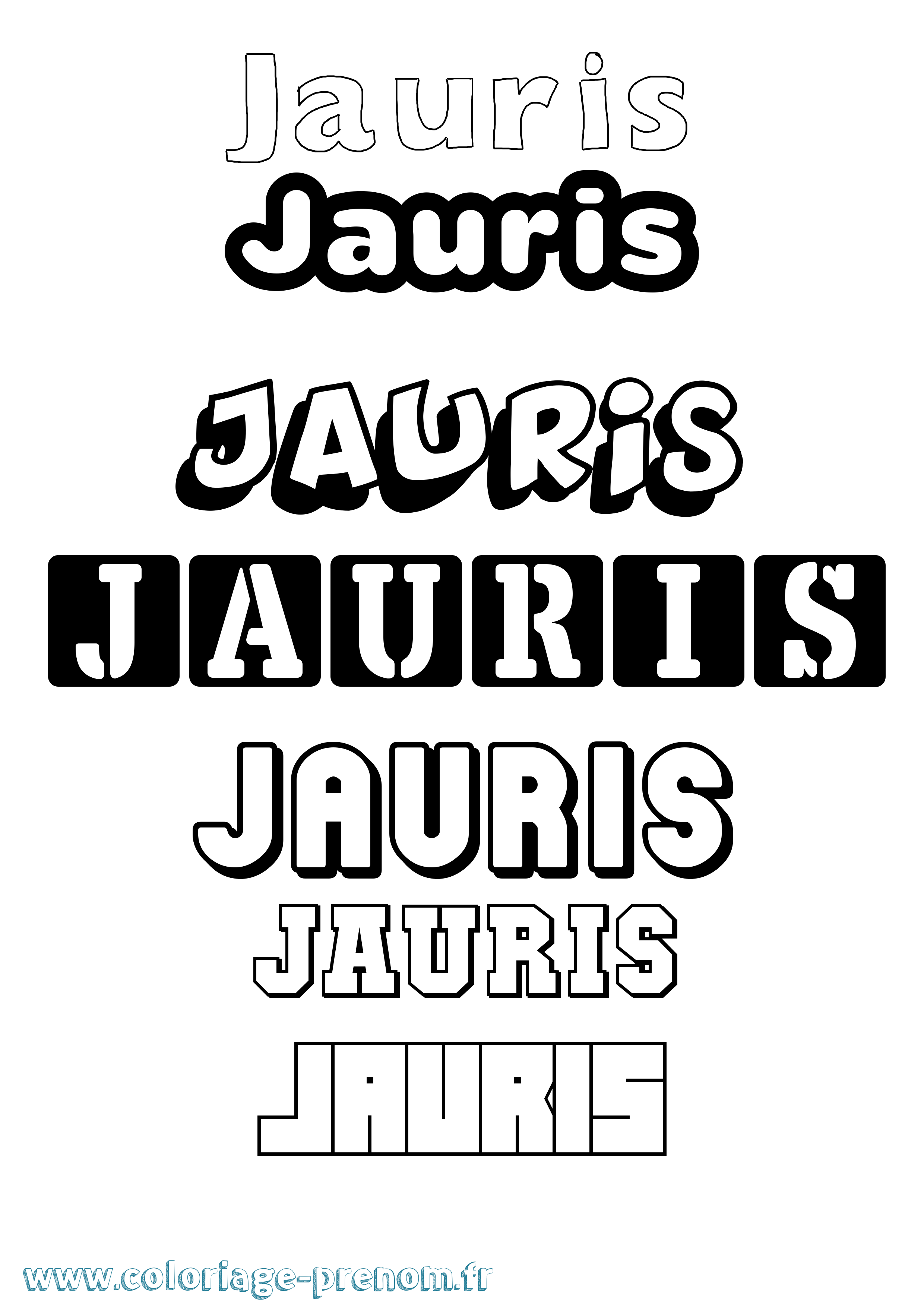 Coloriage Jauris Simple Coloriage prénom Jauris Simple