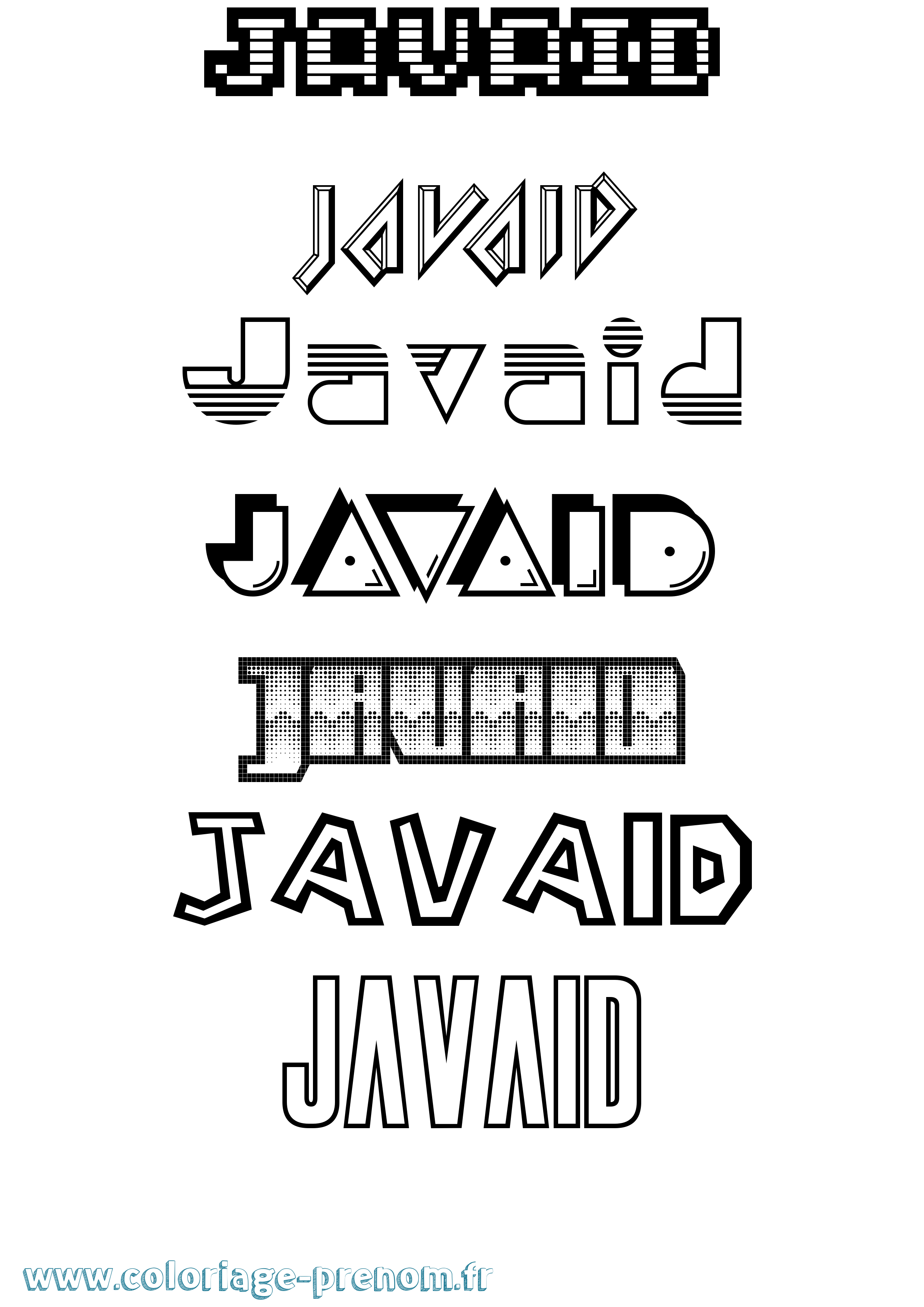 Coloriage Javaid Jeux Vidéos Coloriage prénom Javaid Jeux Vidéos