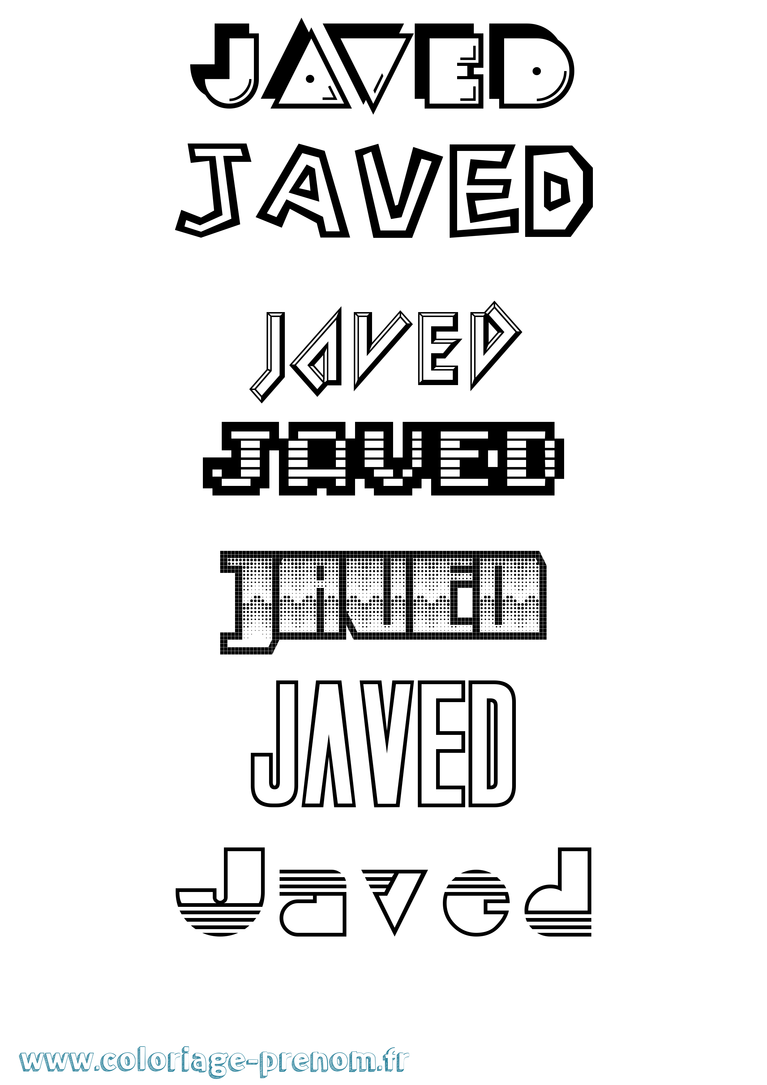 Coloriage Javed Jeux Vidéos Coloriage prénom Javed Jeux Vidéos