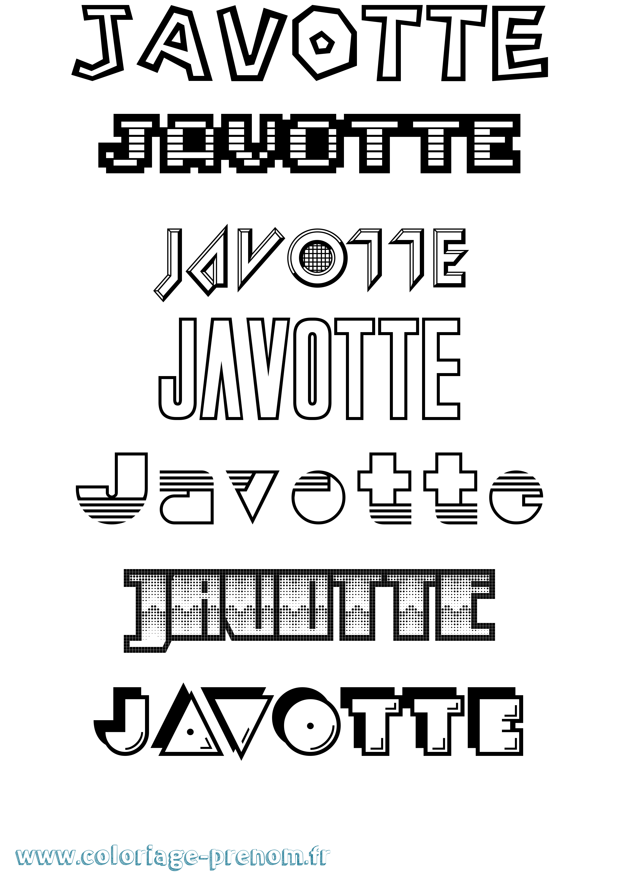 Coloriage Javotte Jeux Vidéos Coloriage prénom Javotte Jeux Vidéos