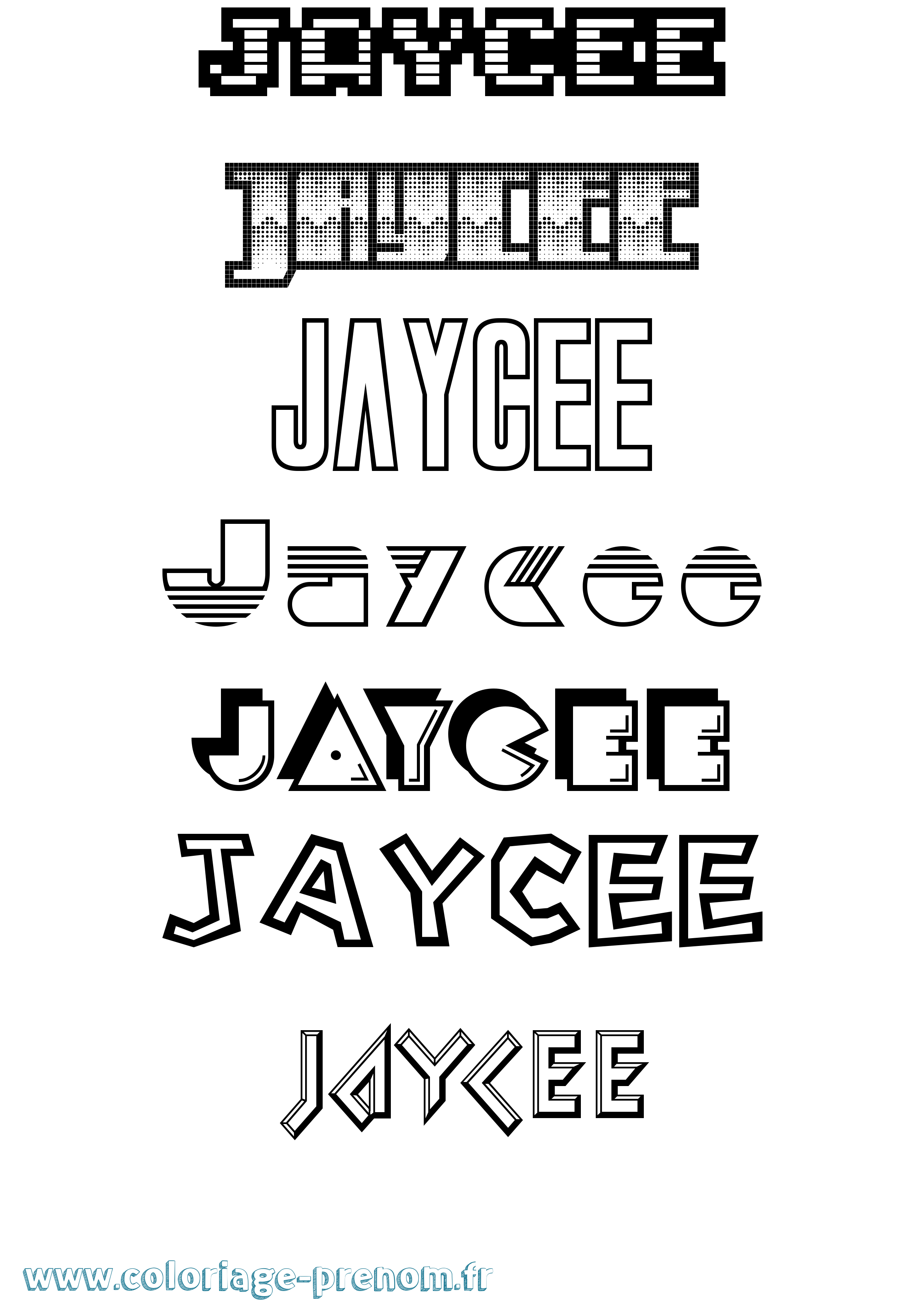 Coloriage Jaycee Jeux Vidéos Coloriage prénom Jaycee Jeux Vidéos
