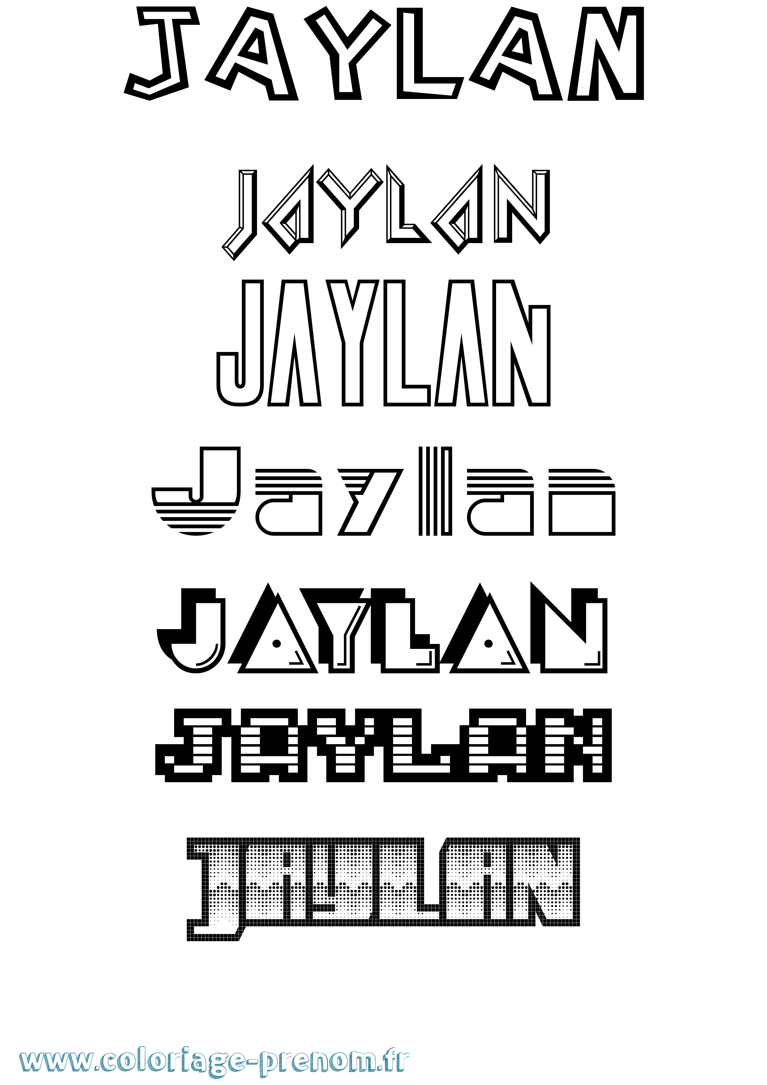 Coloriage Jaylan Jeux Vidéos Coloriage prénom Jaylan Jeux Vidéos