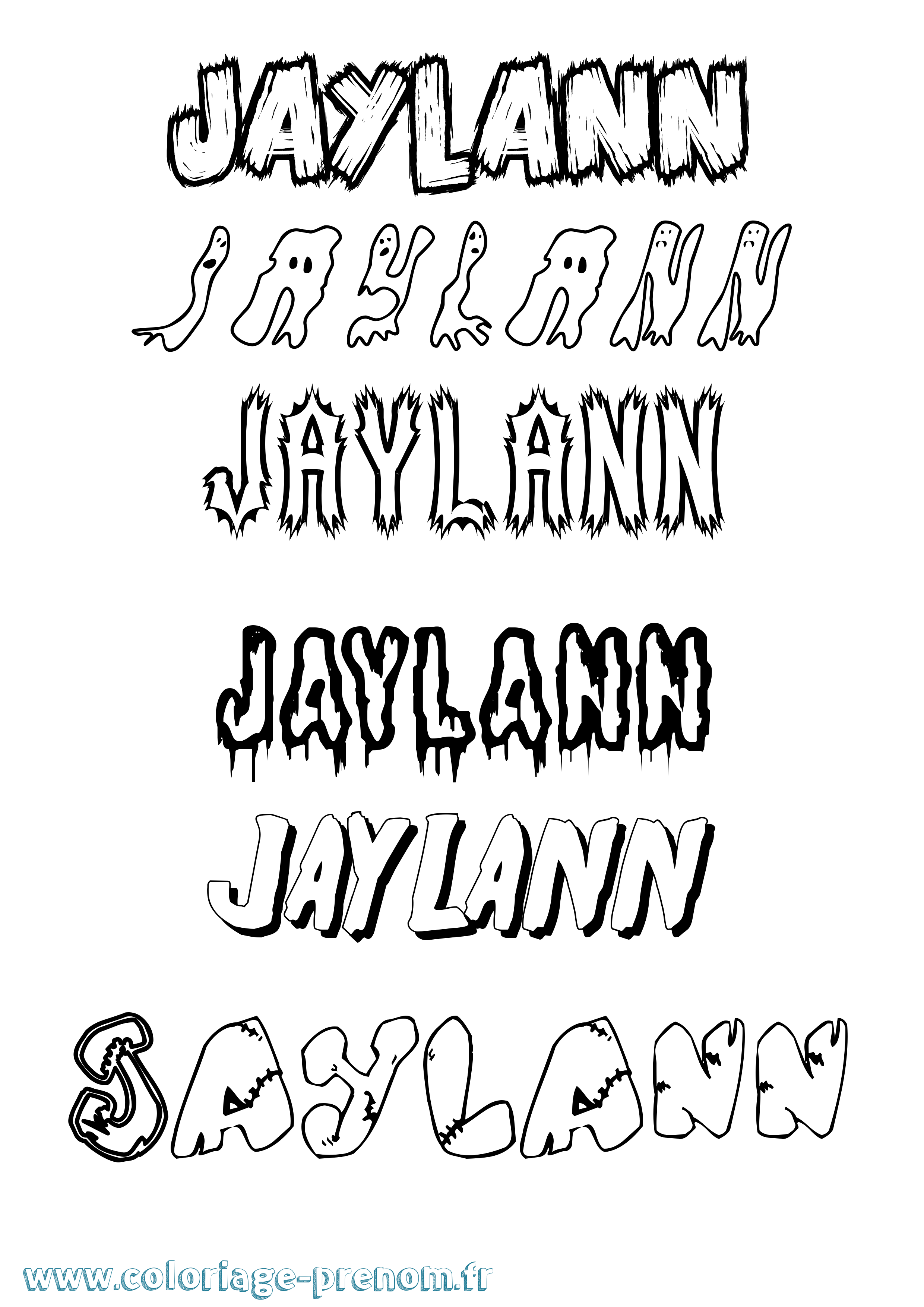 Coloriage Jaylann Frisson Coloriage prénom Jaylann Frisson