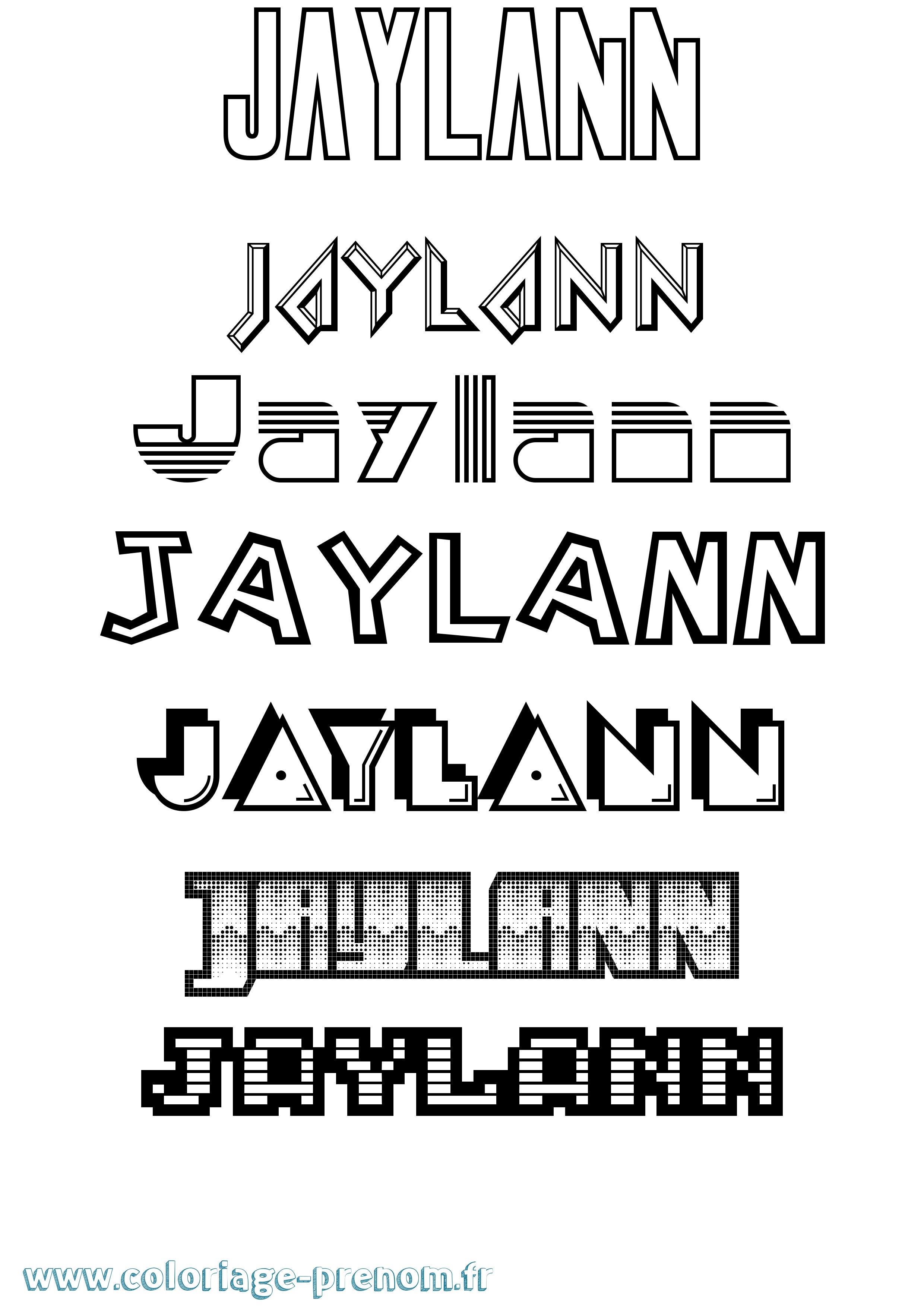 Coloriage Jaylann Jeux Vidéos Coloriage prénom Jaylann Jeux Vidéos