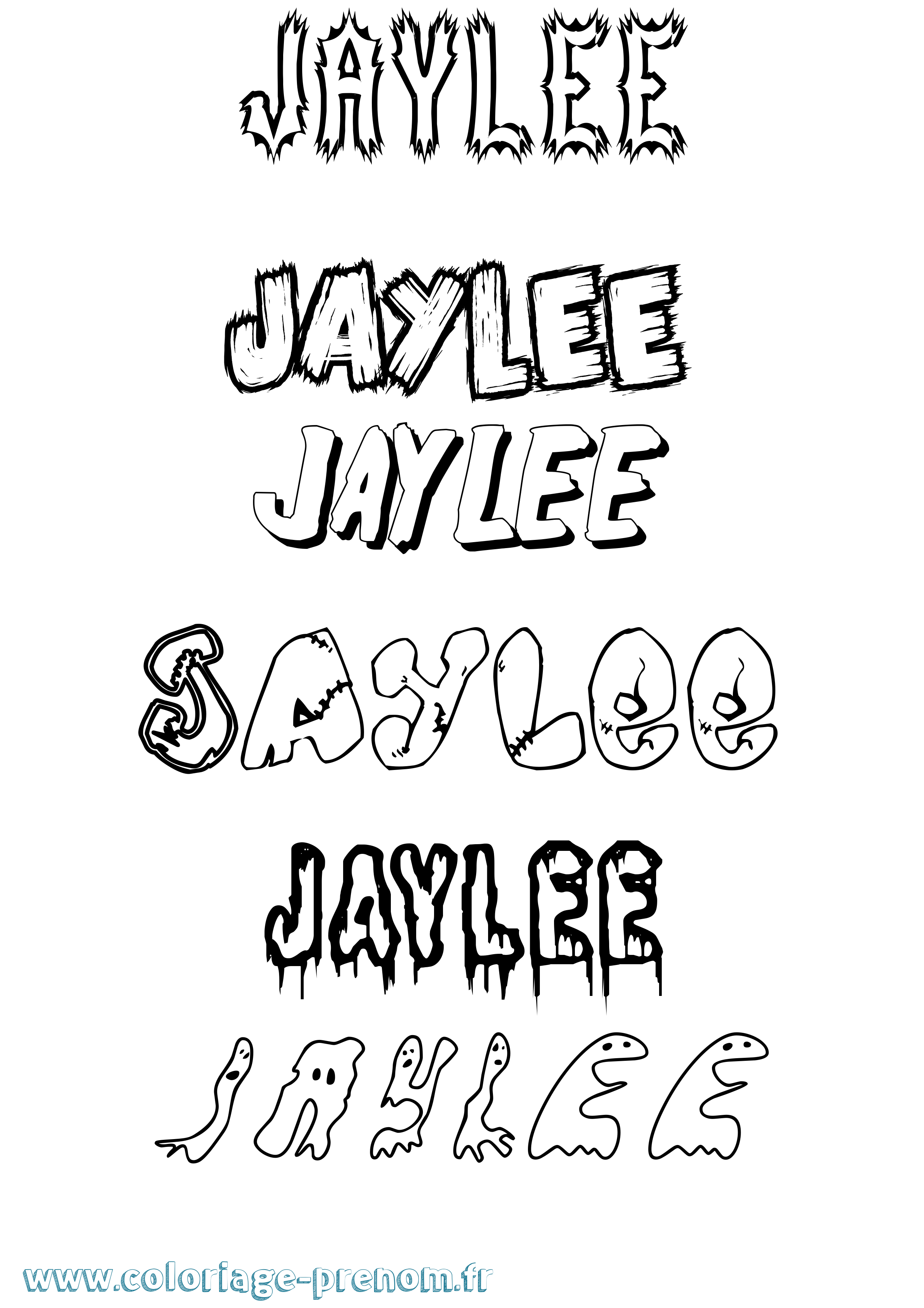 Coloriage Jaylee Frisson Coloriage prénom Jaylee Frisson