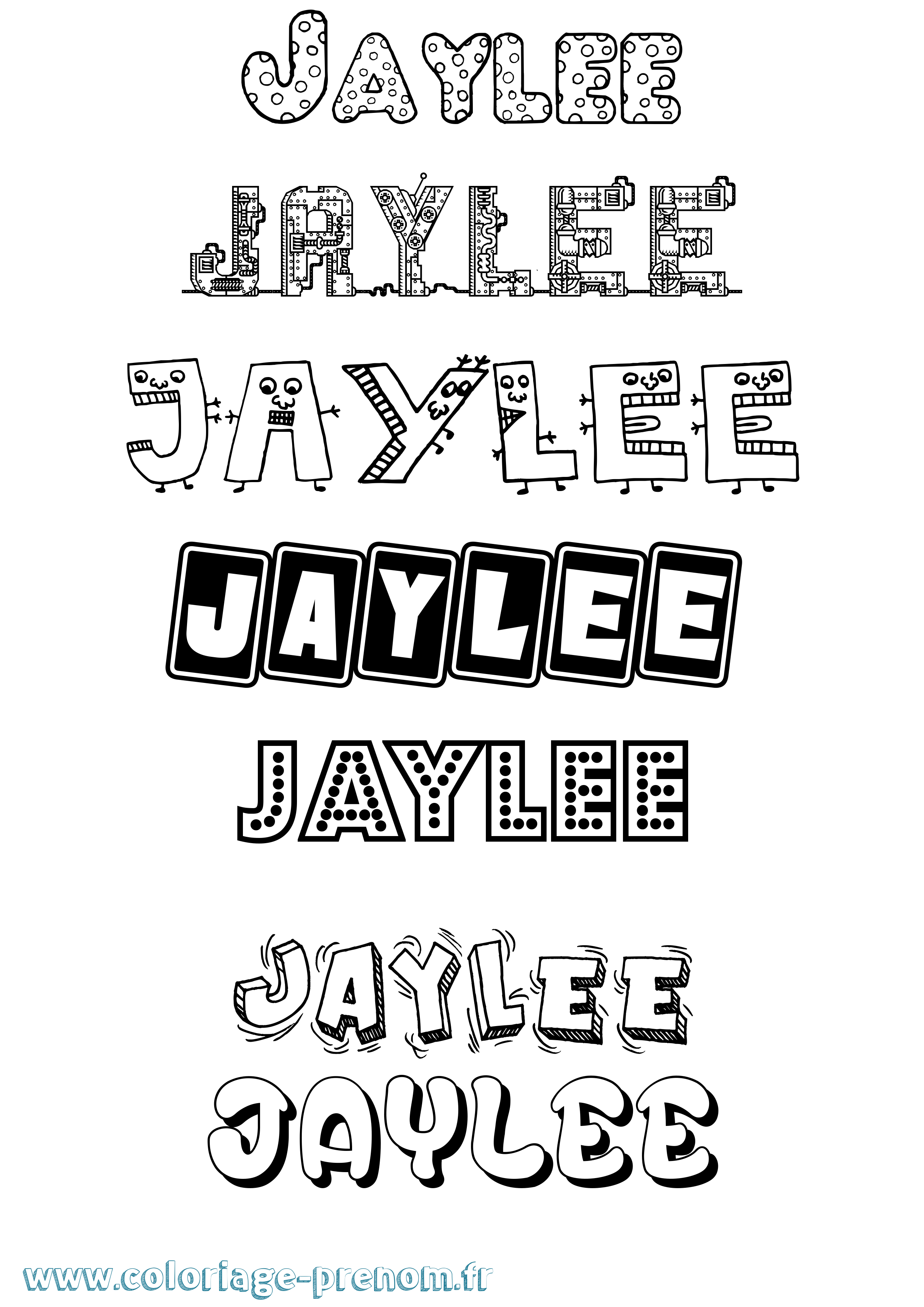 Coloriage Jaylee Fun Coloriage prénom Jaylee Fun