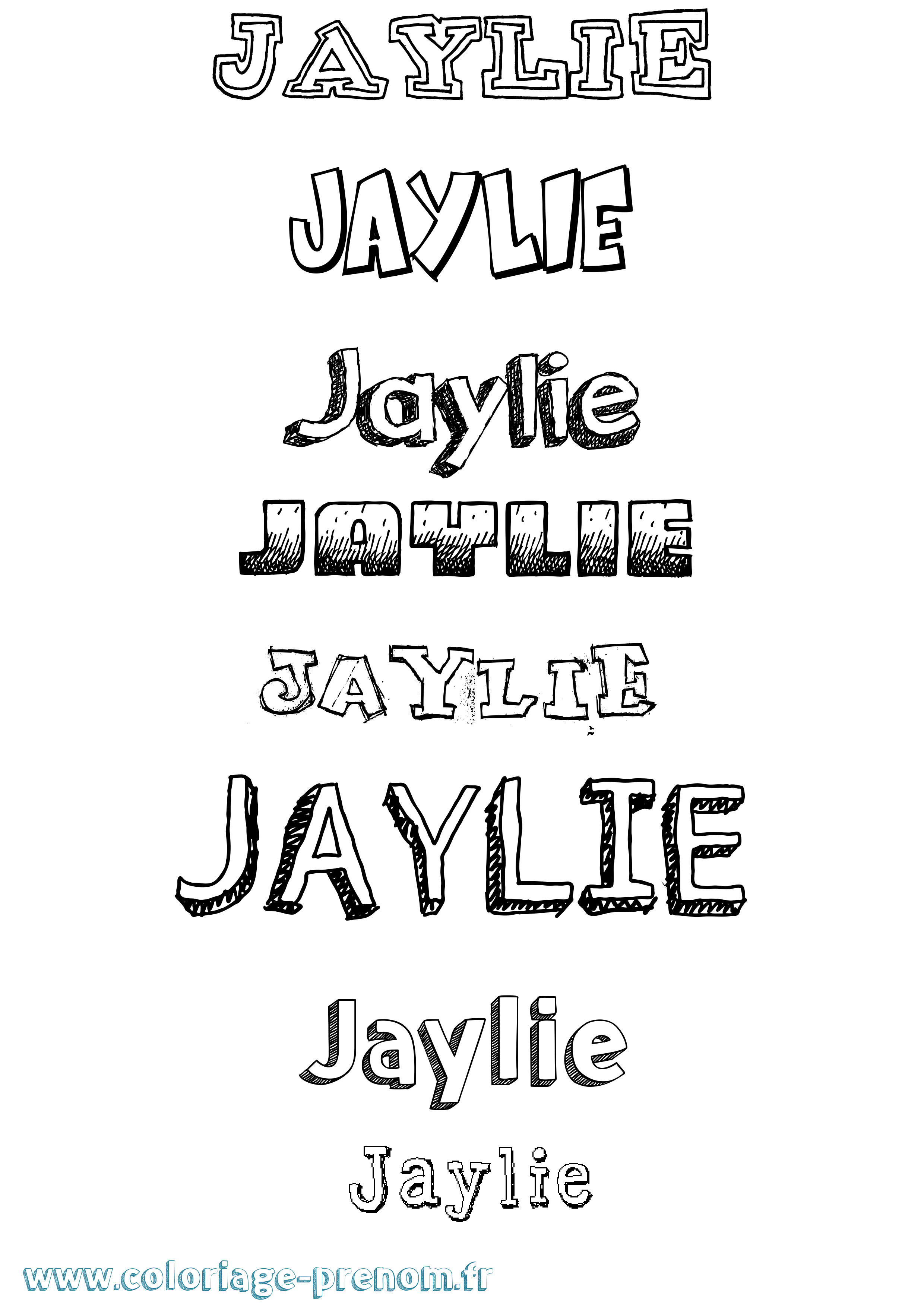 Coloriage Jaylie Dessiné Coloriage prénom Jaylie Dessiné