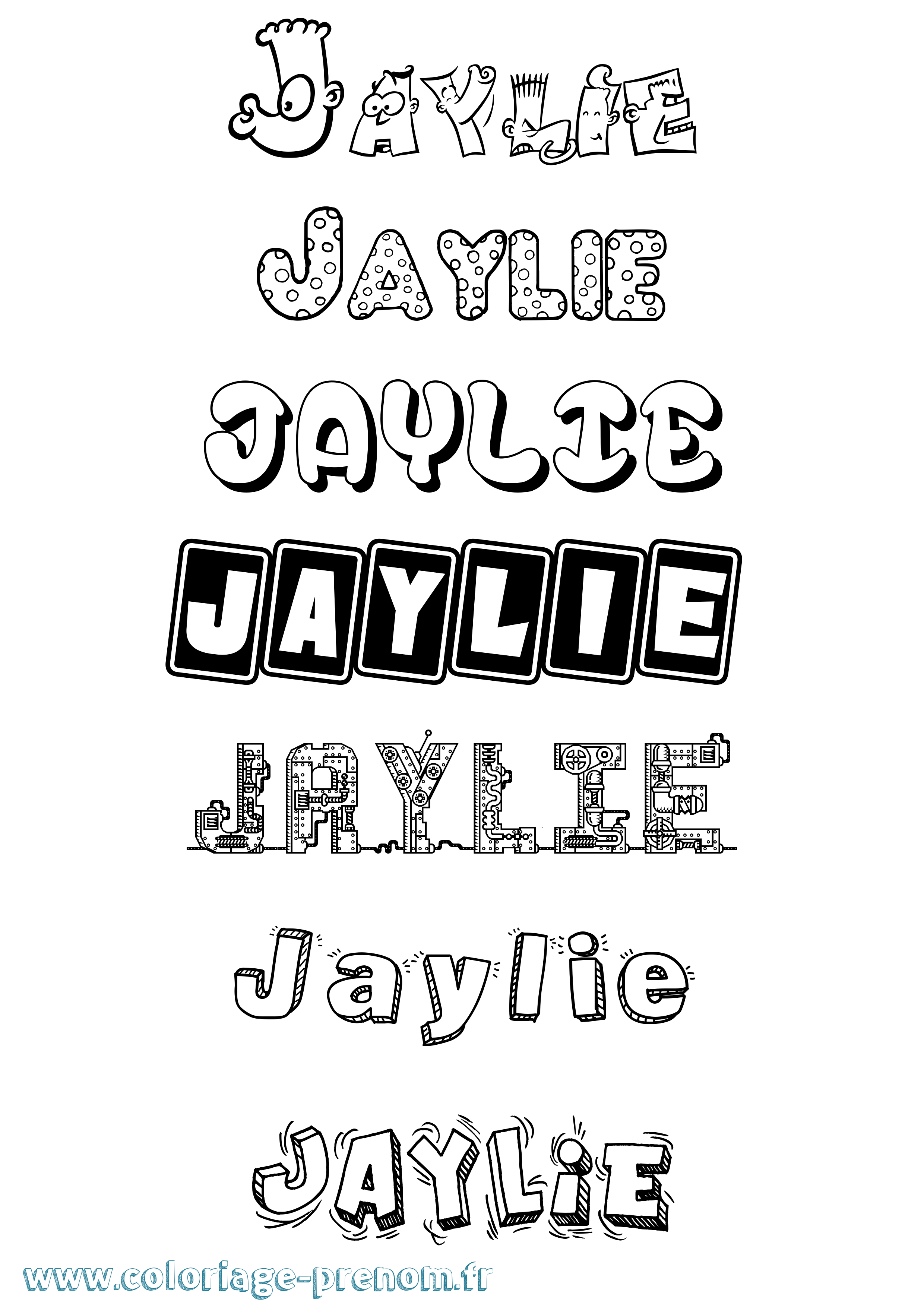 Coloriage Jaylie Fun Coloriage prénom Jaylie Fun