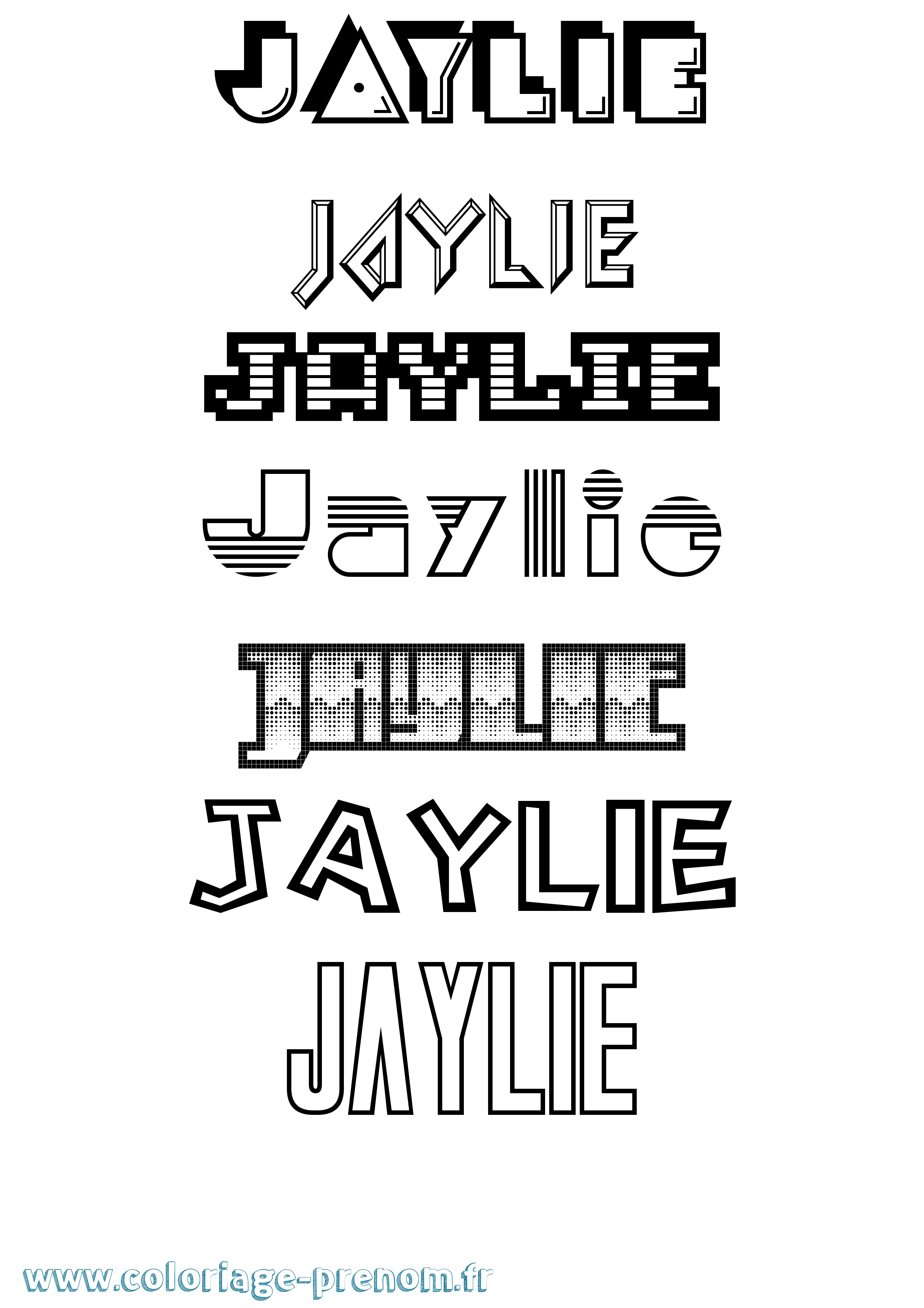 Coloriage Jaylie Jeux Vidéos Coloriage prénom Jaylie Jeux Vidéos
