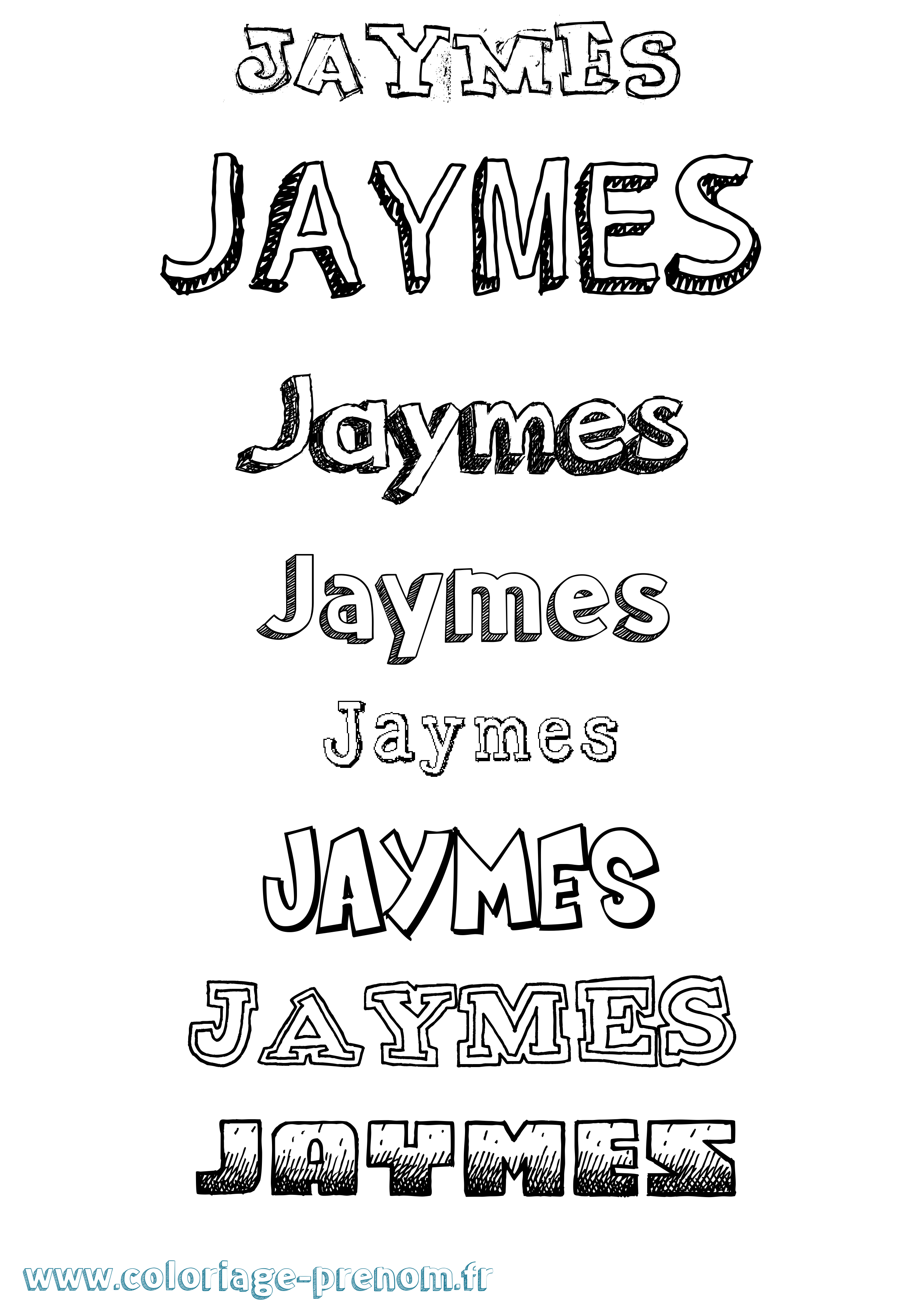 Coloriage Jaymes Dessiné Coloriage prénom Jaymes Dessiné