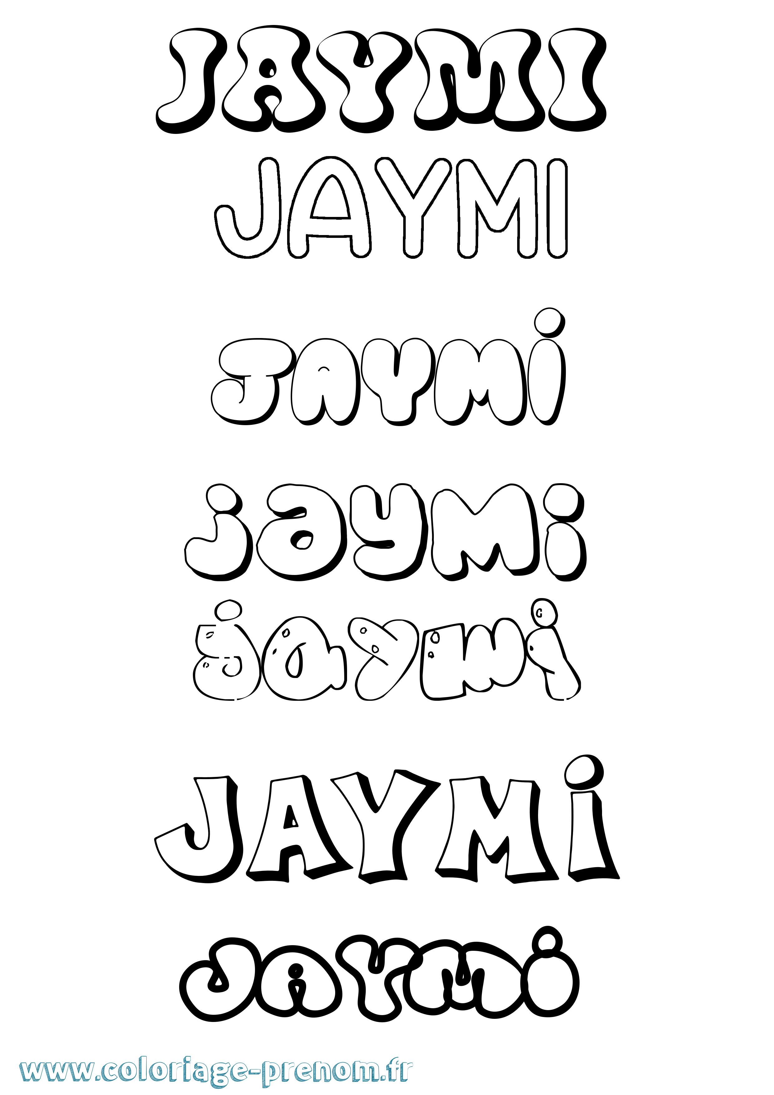 Coloriage Jaymi Bubble Coloriage prénom Jaymi Bubble