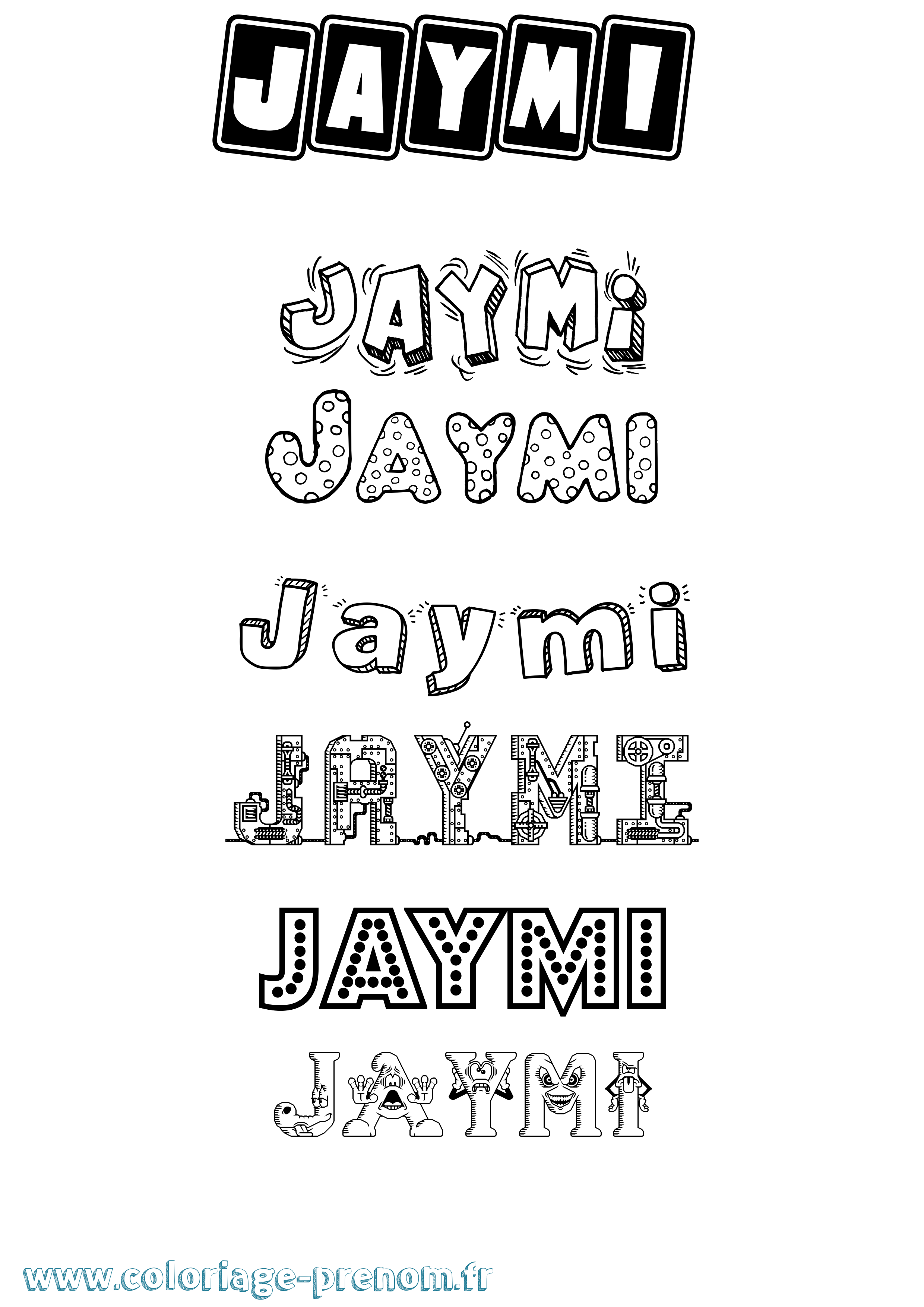 Coloriage Jaymi Fun Coloriage prénom Jaymi Fun