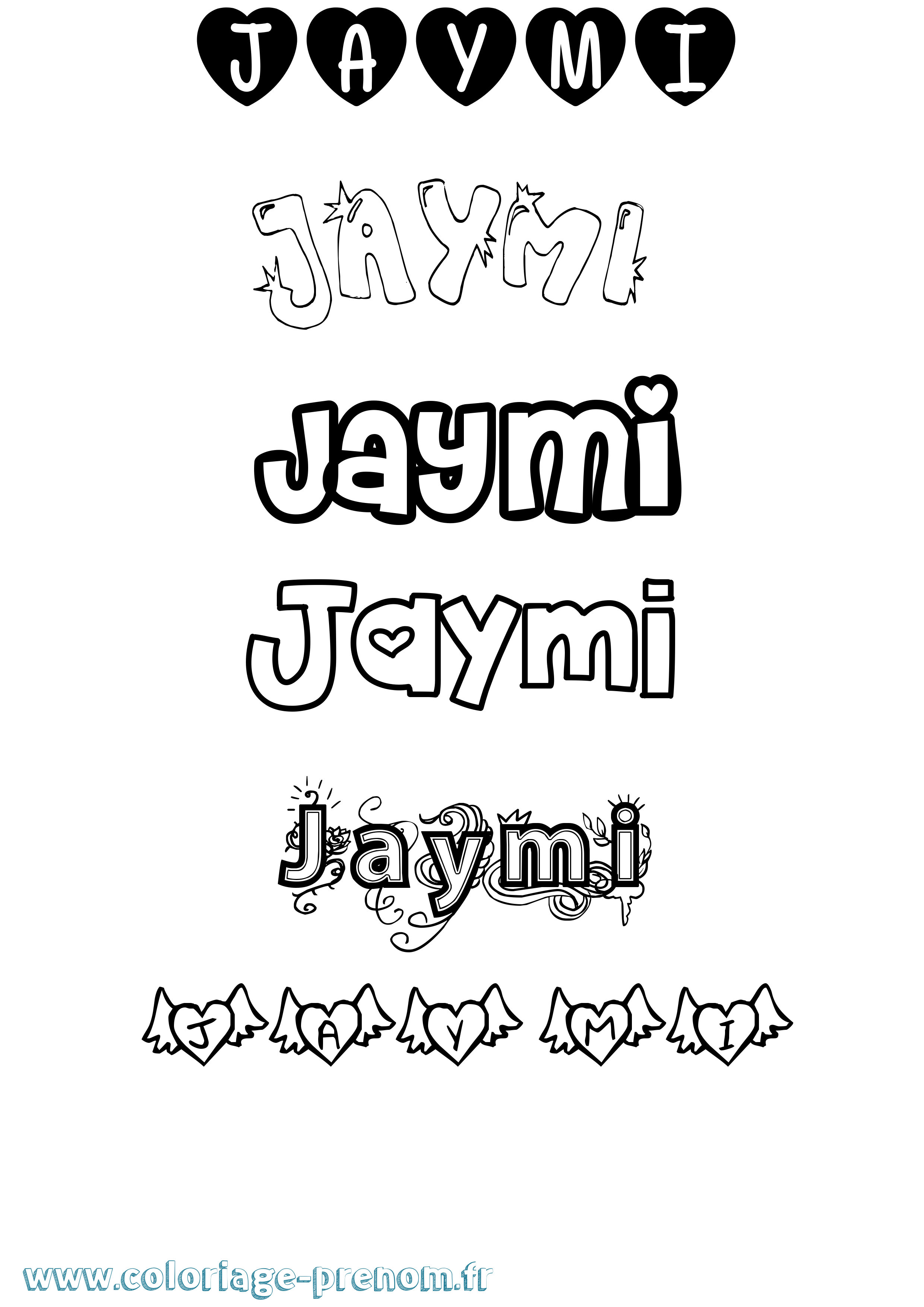 Coloriage Jaymi Girly Coloriage prénom Jaymi Girly