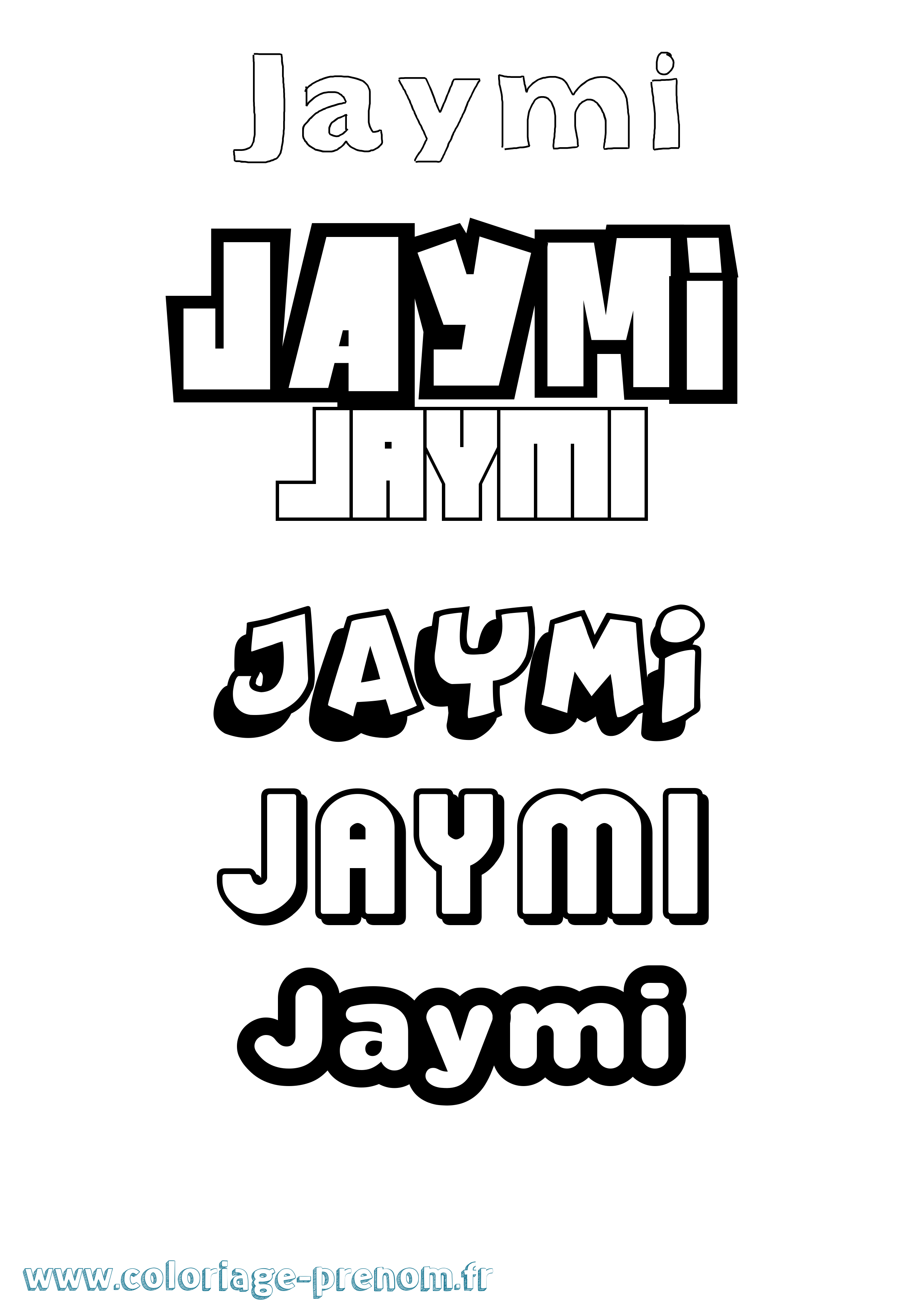 Coloriage Jaymi Simple Coloriage prénom Jaymi Simple