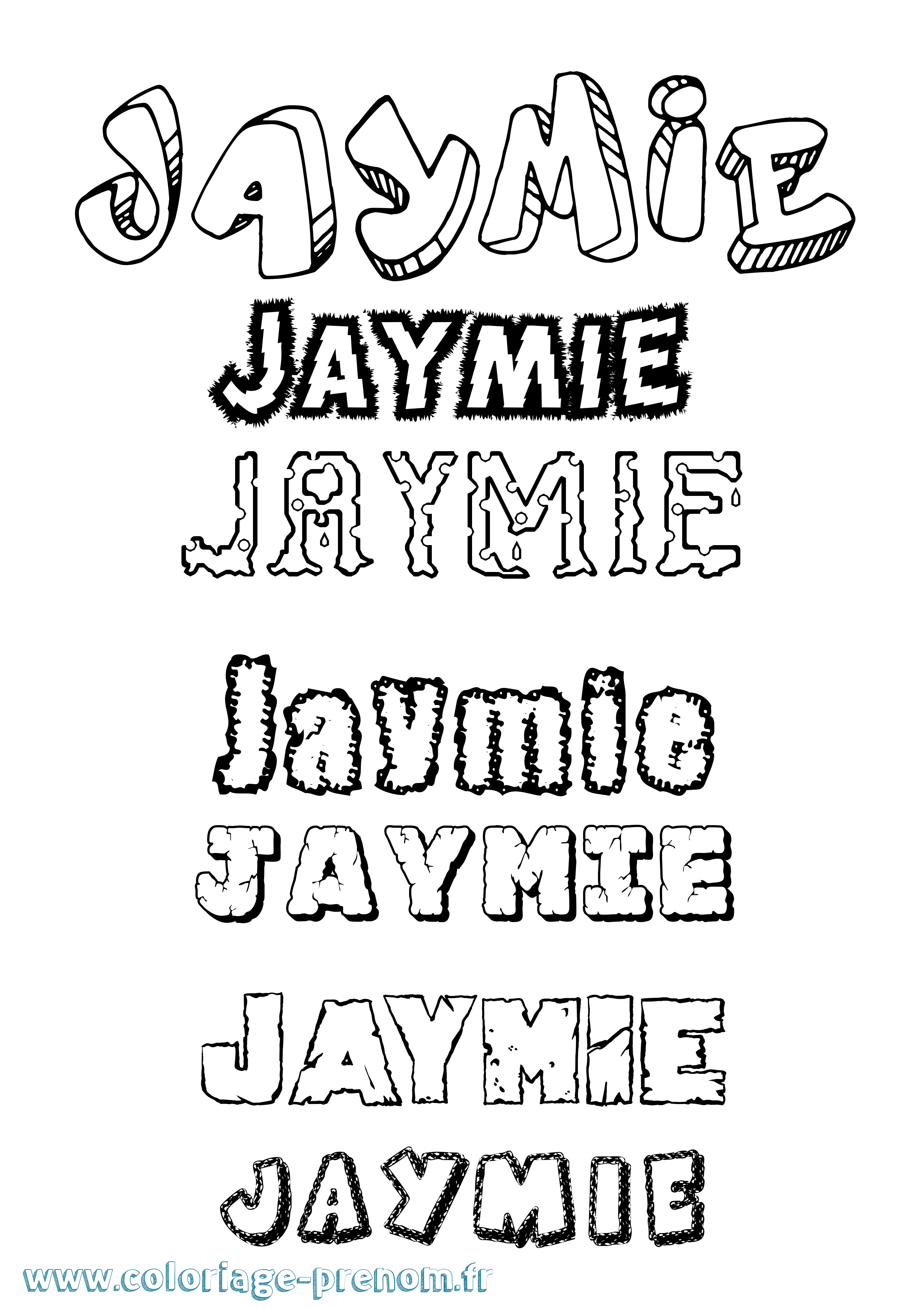 Coloriage Jaymie Destructuré Coloriage prénom Jaymie Destructuré