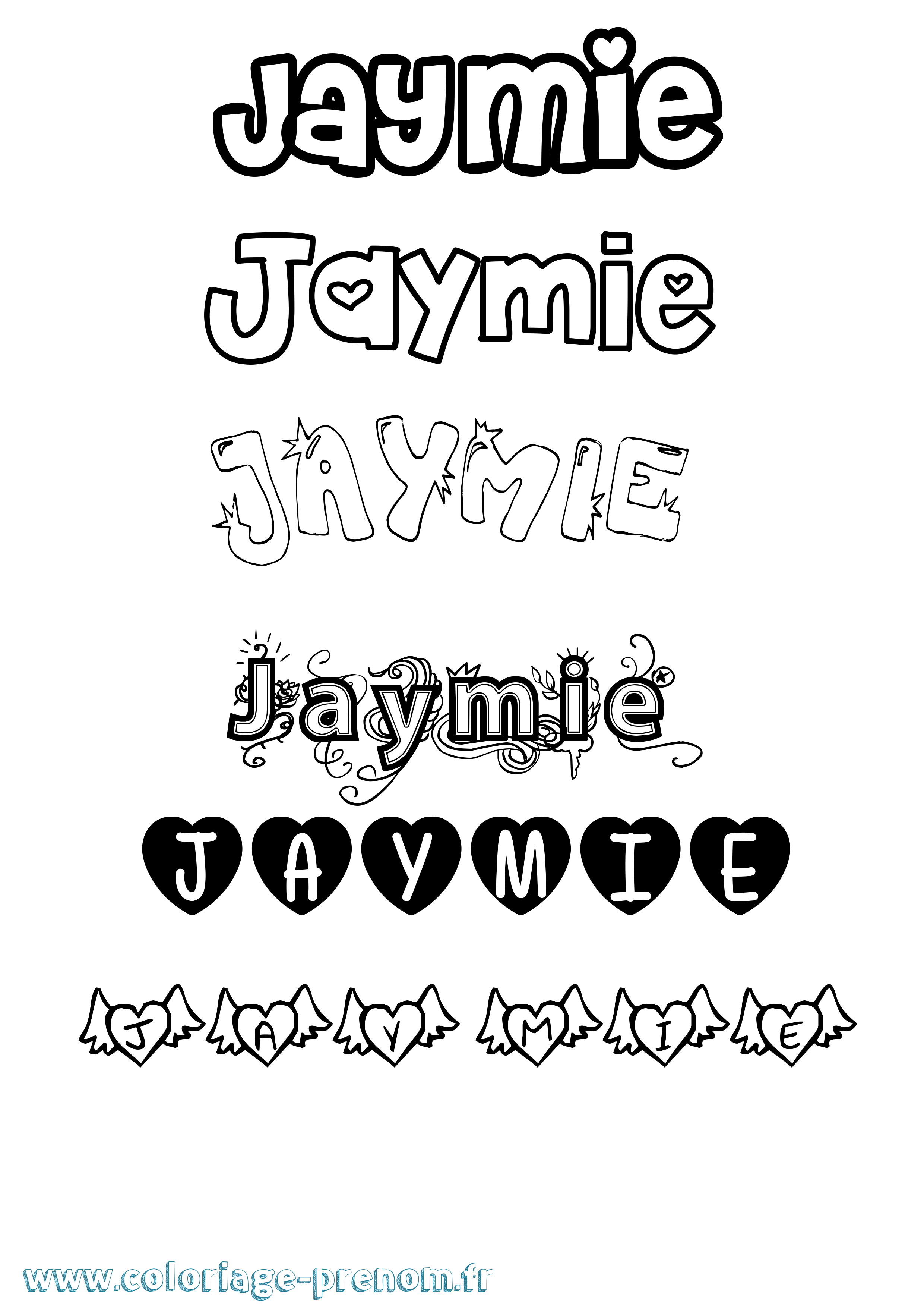 Coloriage Jaymie Girly Coloriage prénom Jaymie Girly
