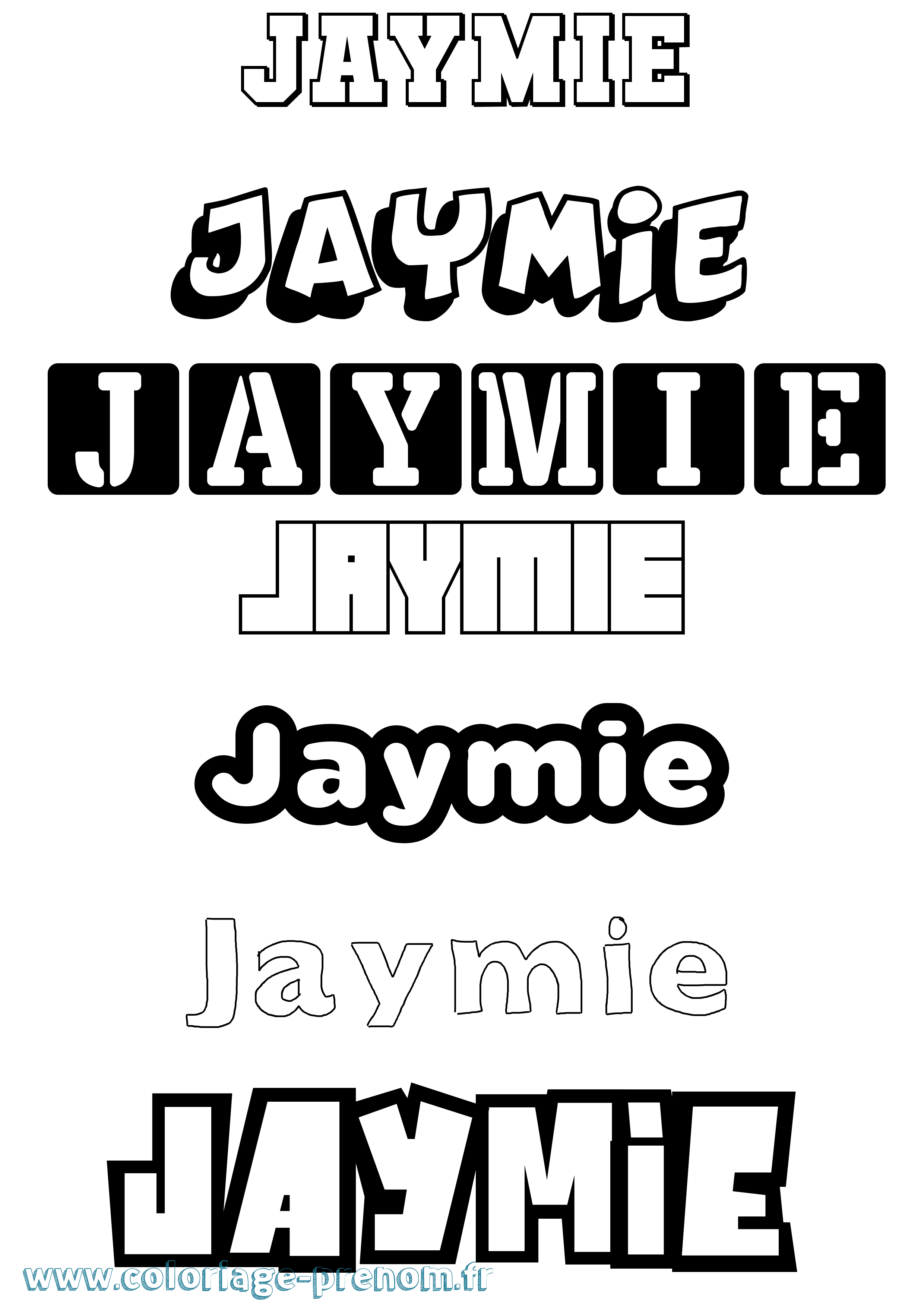 Coloriage Jaymie Simple Coloriage prénom Jaymie Simple