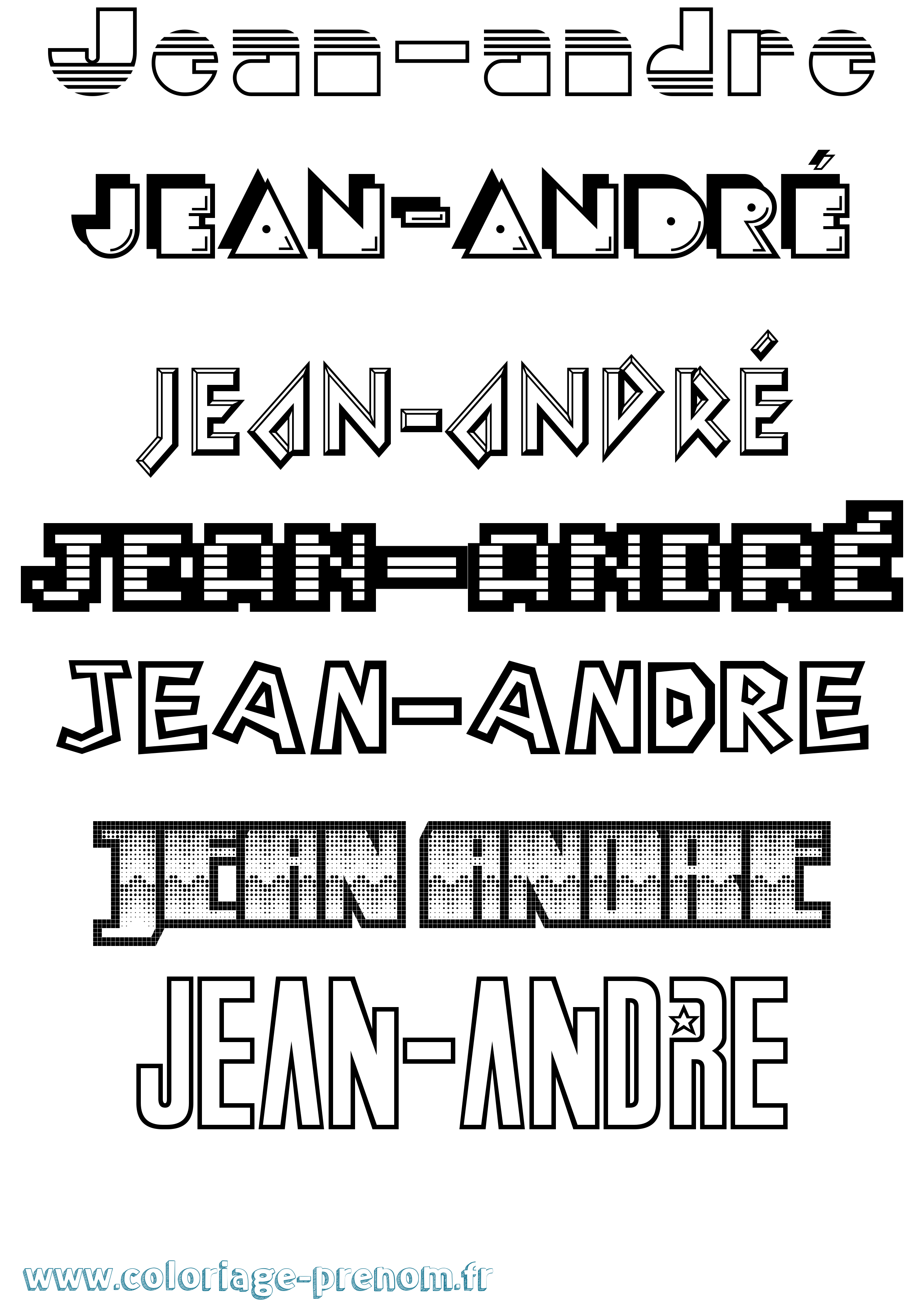 Coloriage Jean-André Jeux Vidéos Coloriage prénom Jean-André Jeux Vidéos