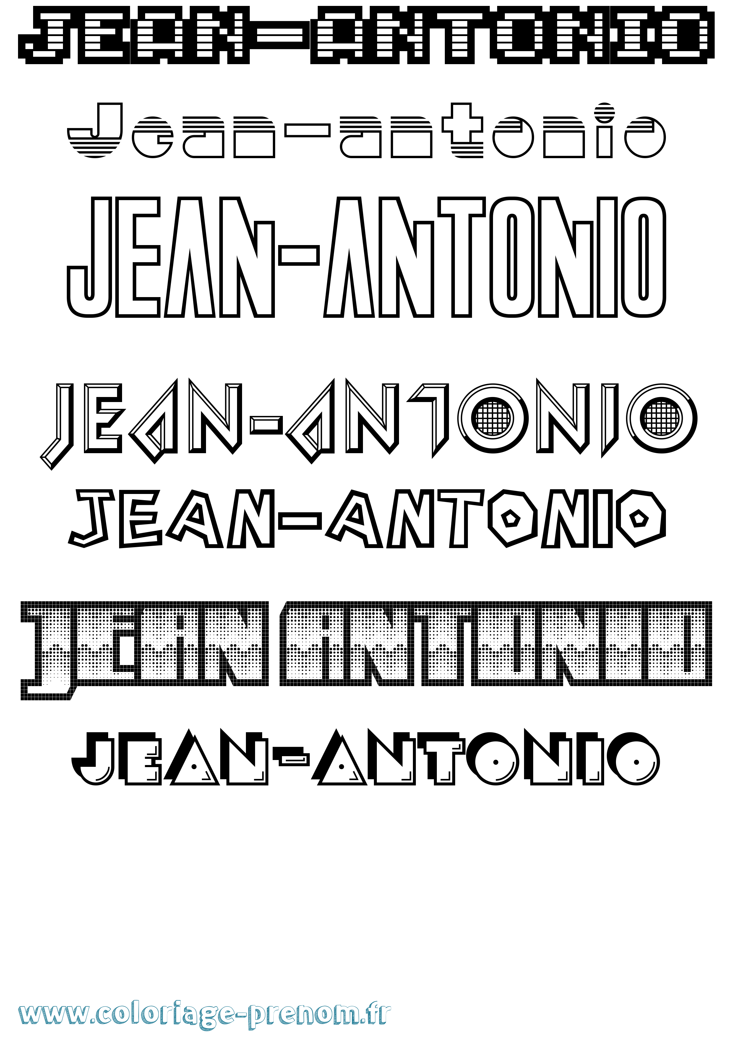 Coloriage Jean-Antonio Jeux Vidéos Coloriage prénom Jean-Antonio Jeux Vidéos