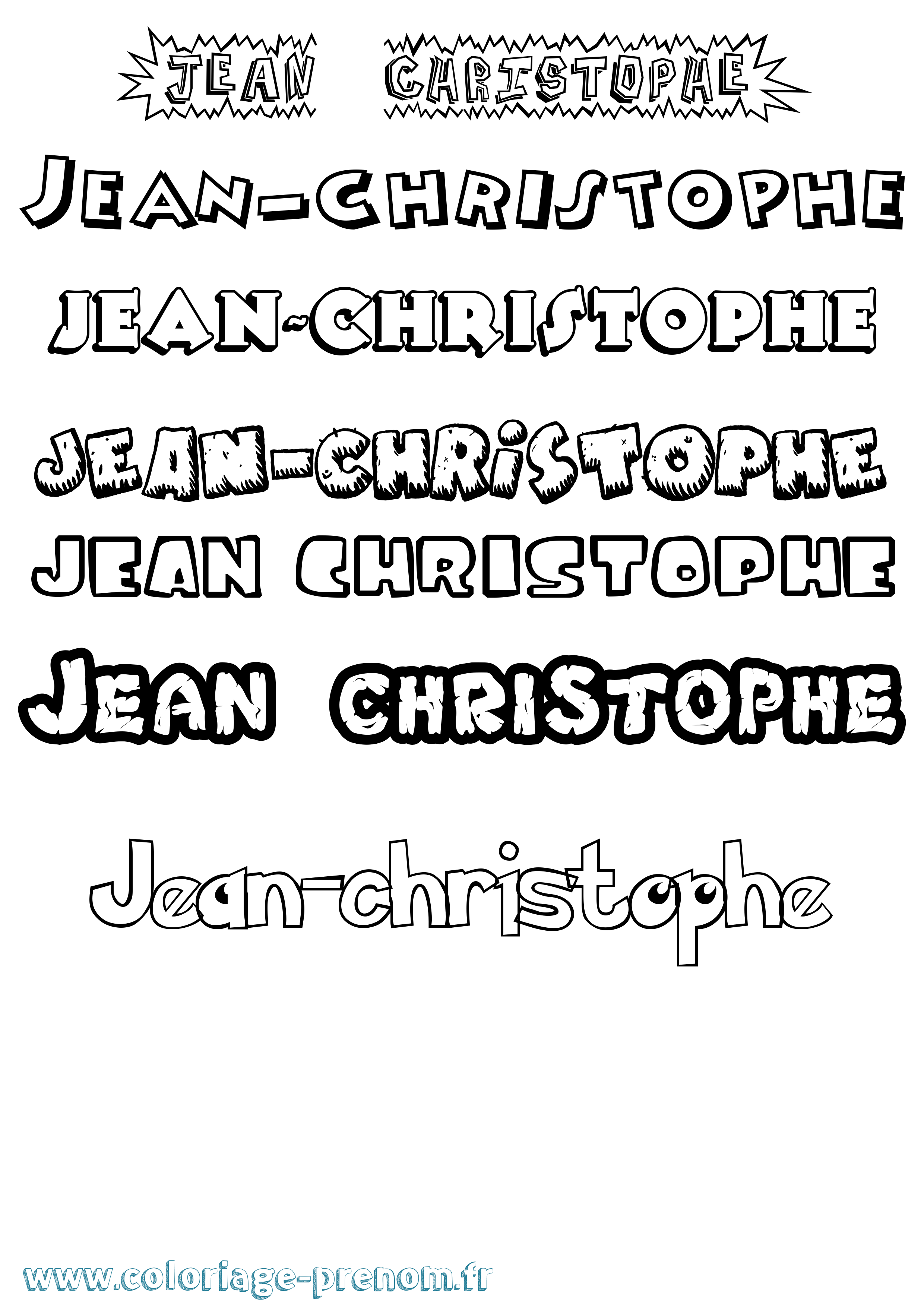 Coloriage Jean-Christophe Dessin Animé Coloriage prénom Jean-Christophe Dessin Animé