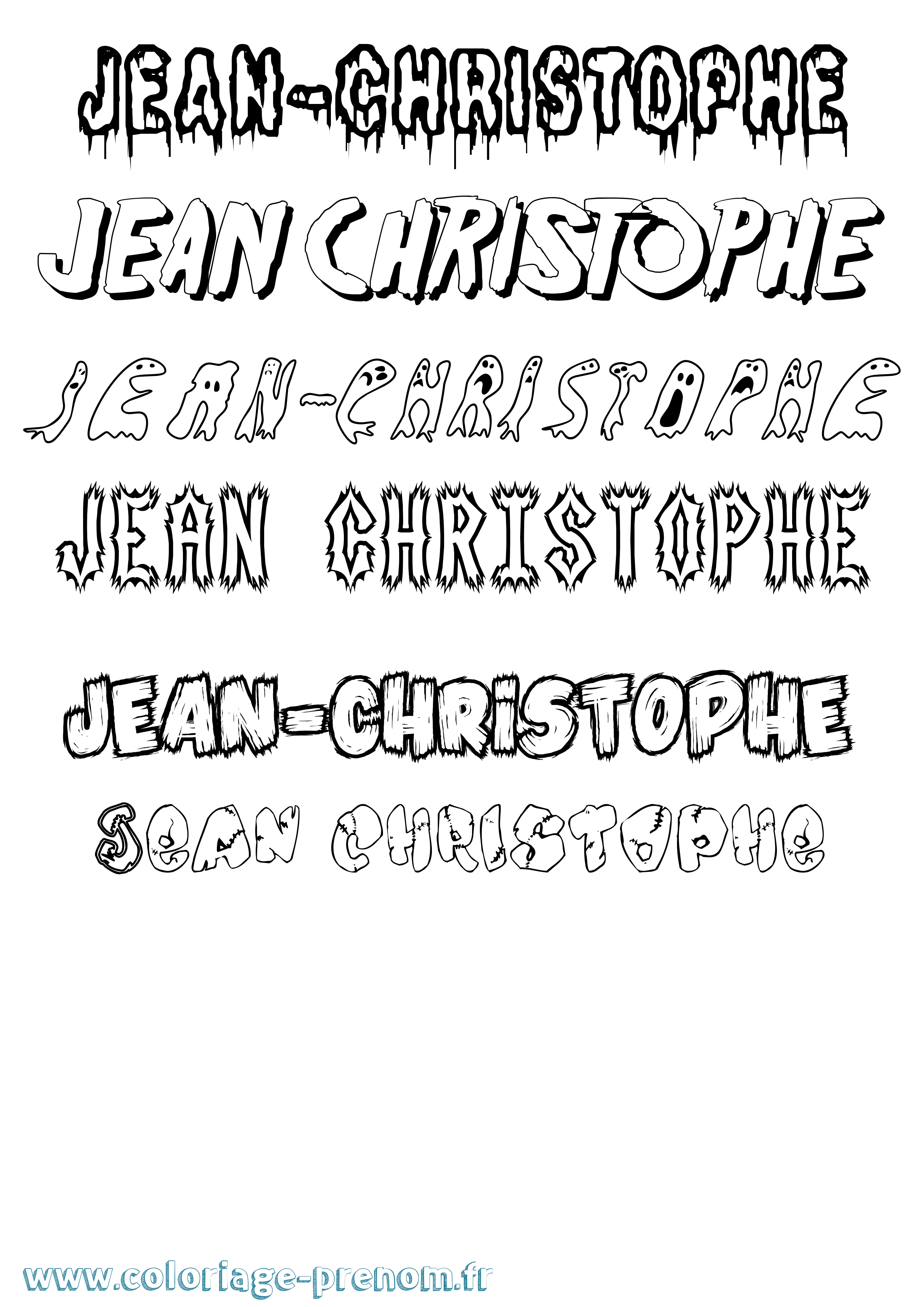 Coloriage Jean-Christophe Frisson Coloriage prénom Jean-Christophe Frisson