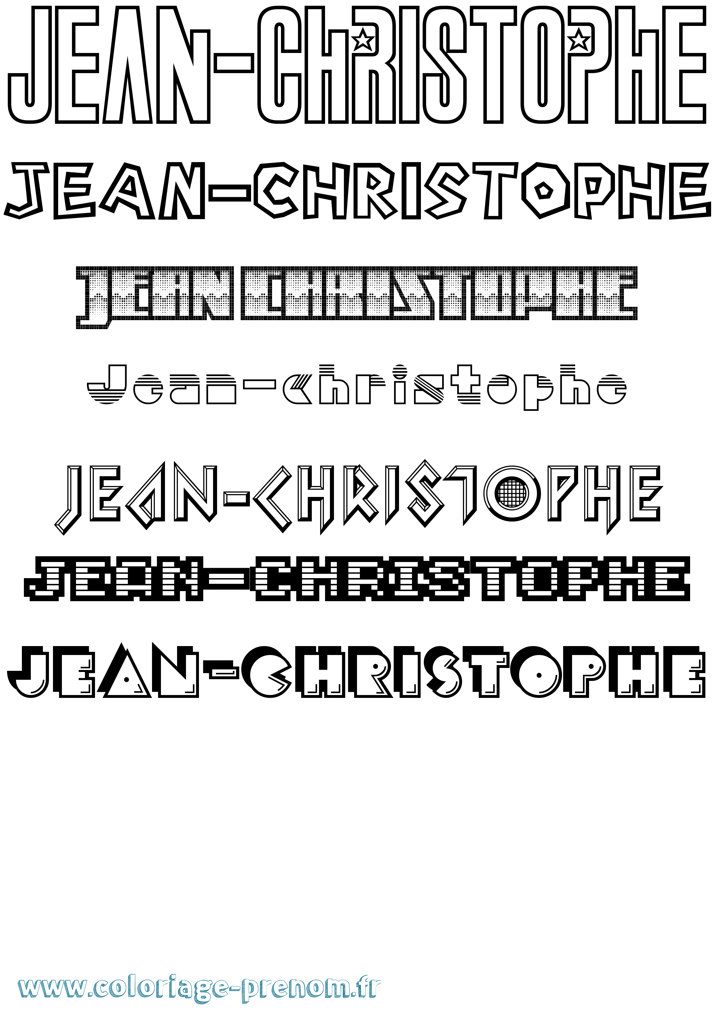 Coloriage Jean-Christophe Jeux Vidéos Coloriage prénom Jean-Christophe Jeux Vidéos