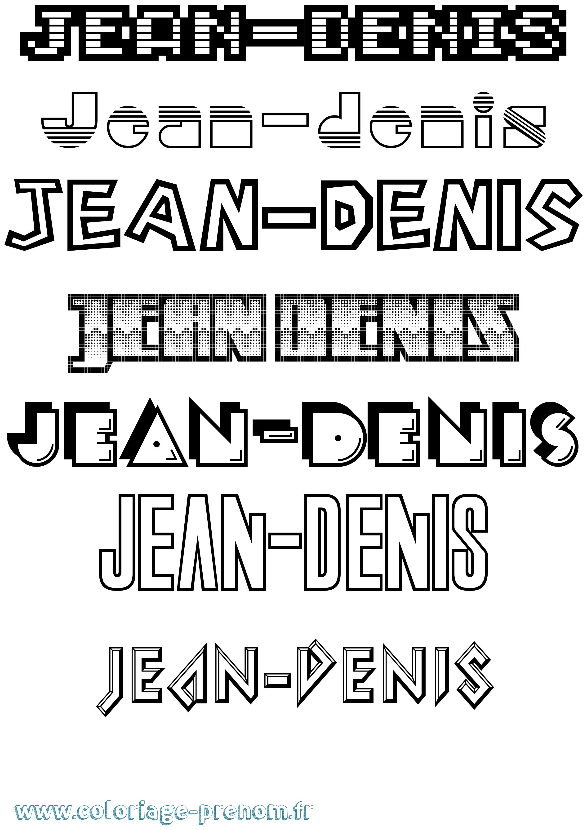Coloriage Jean-Denis Jeux Vidéos Coloriage prénom Jean-Denis Jeux Vidéos