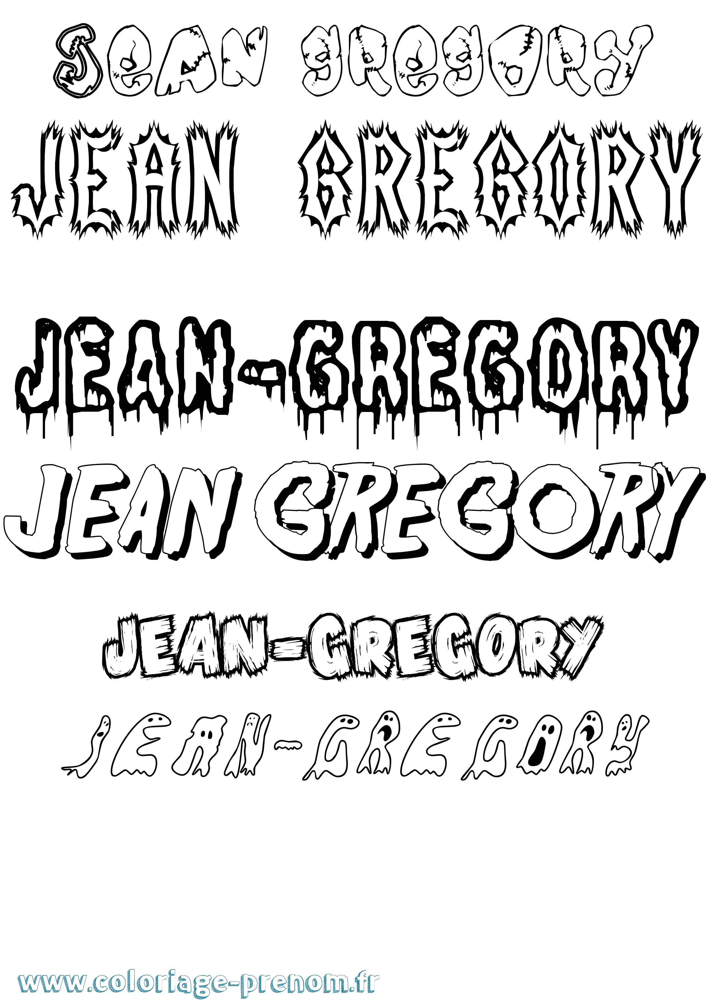 Coloriage Jean-Gregory Frisson Coloriage prénom Jean-Gregory Frisson
